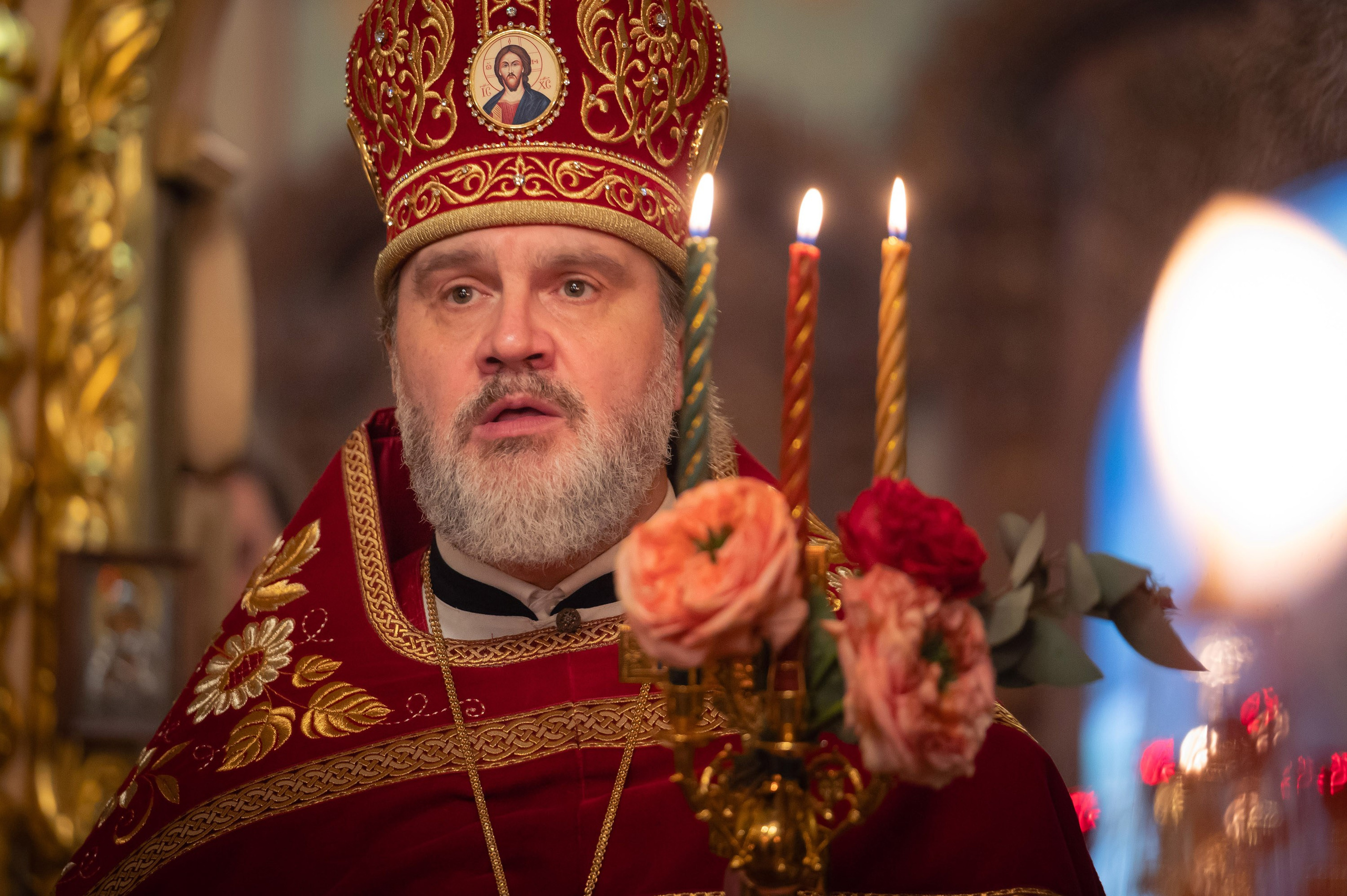 Богородский храм. Пасха. Полунощница, Божественная литургия. Антон и Татьяна Денисенко — В храме