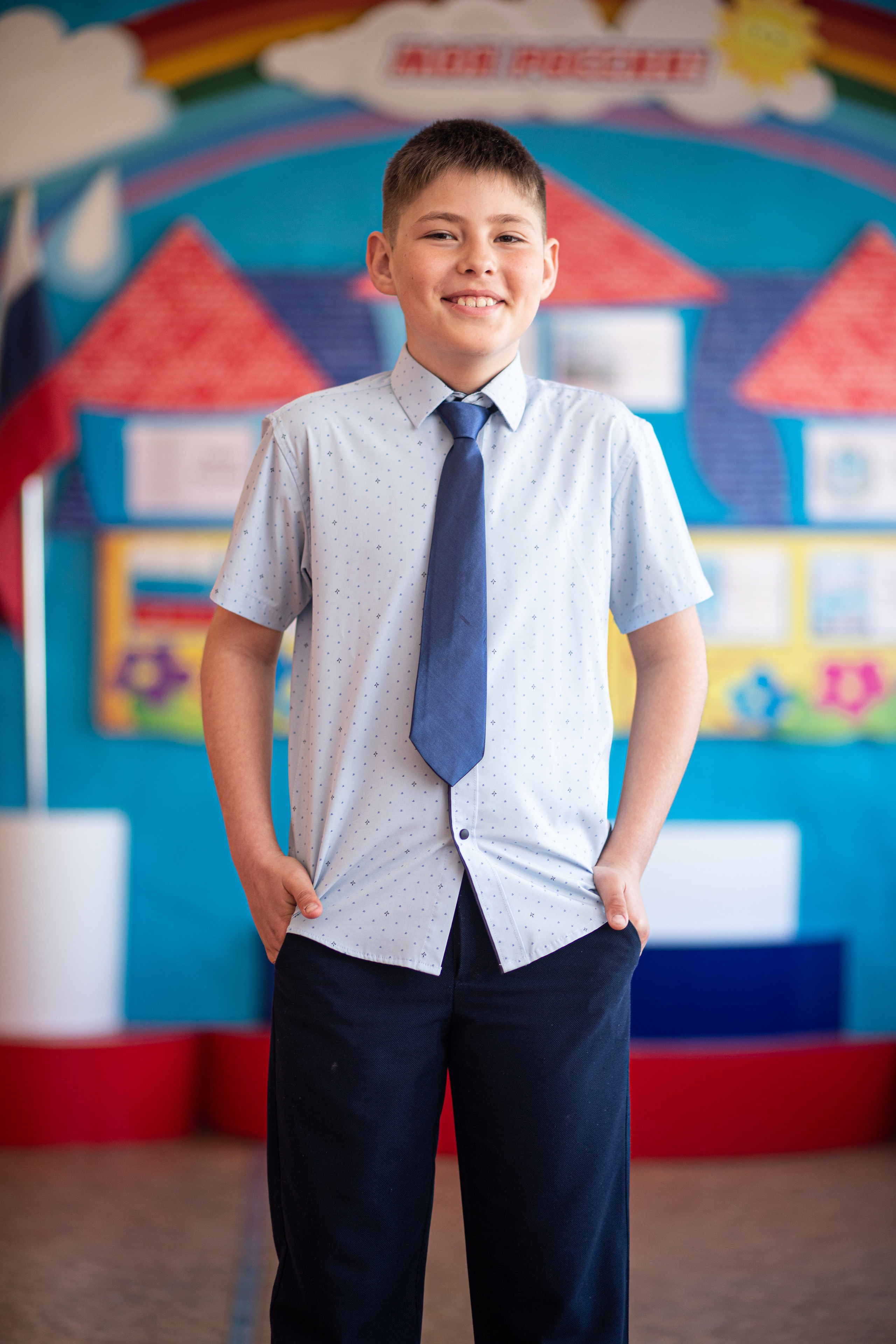 Фотосессия школьников для общей фотографии