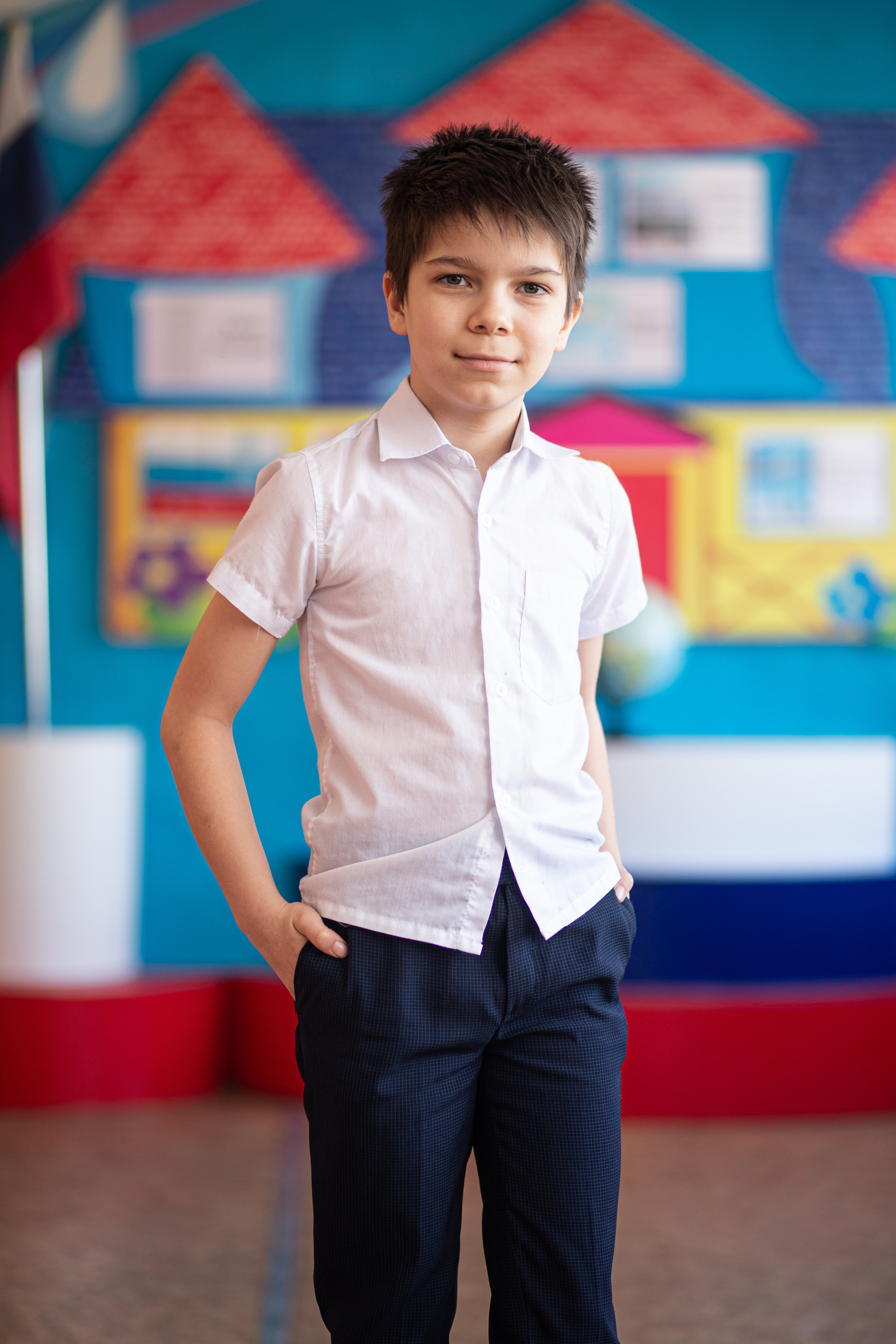 Фотосессия школьников для общей фотографии