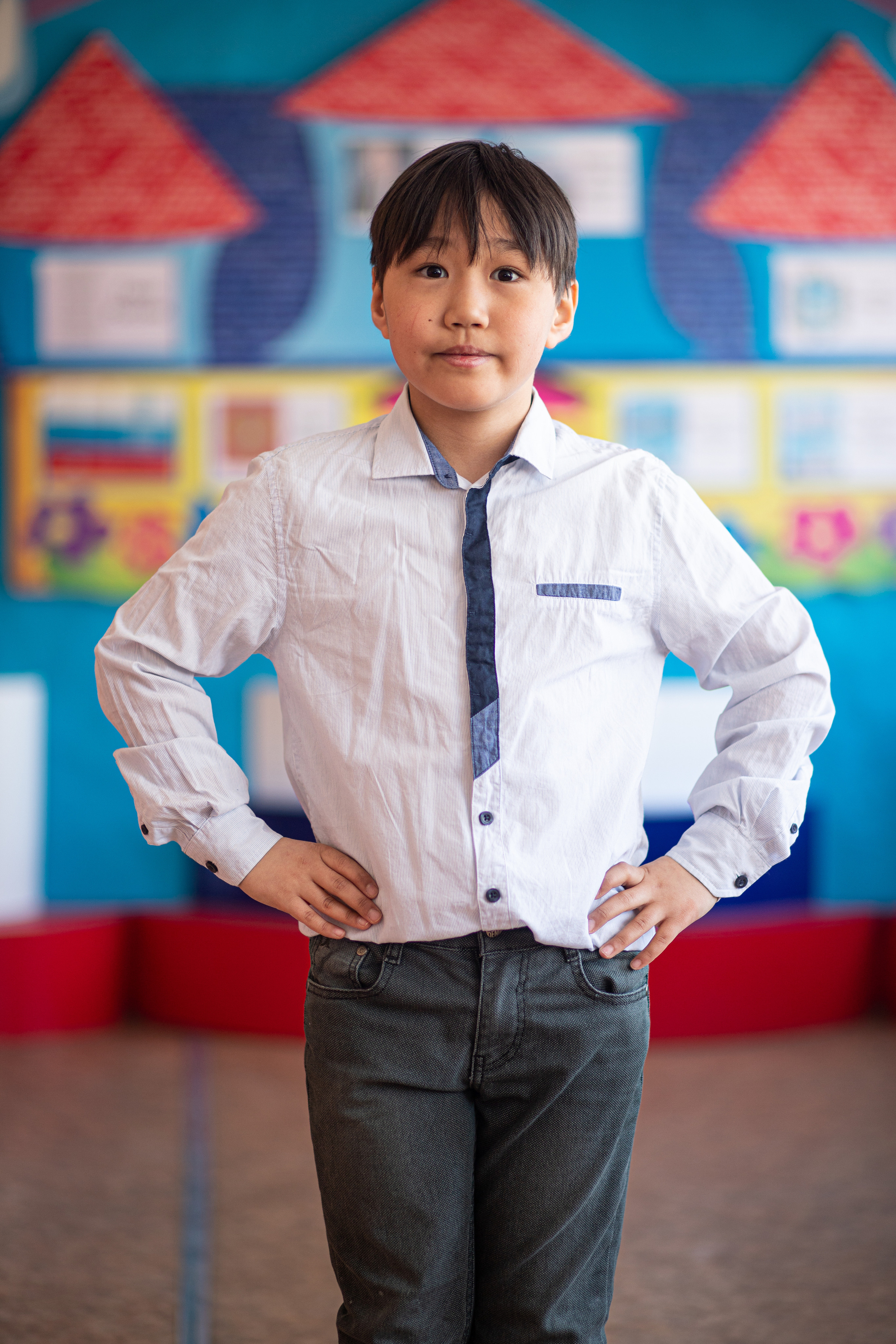 Фотосессия школьников для общей фотографии