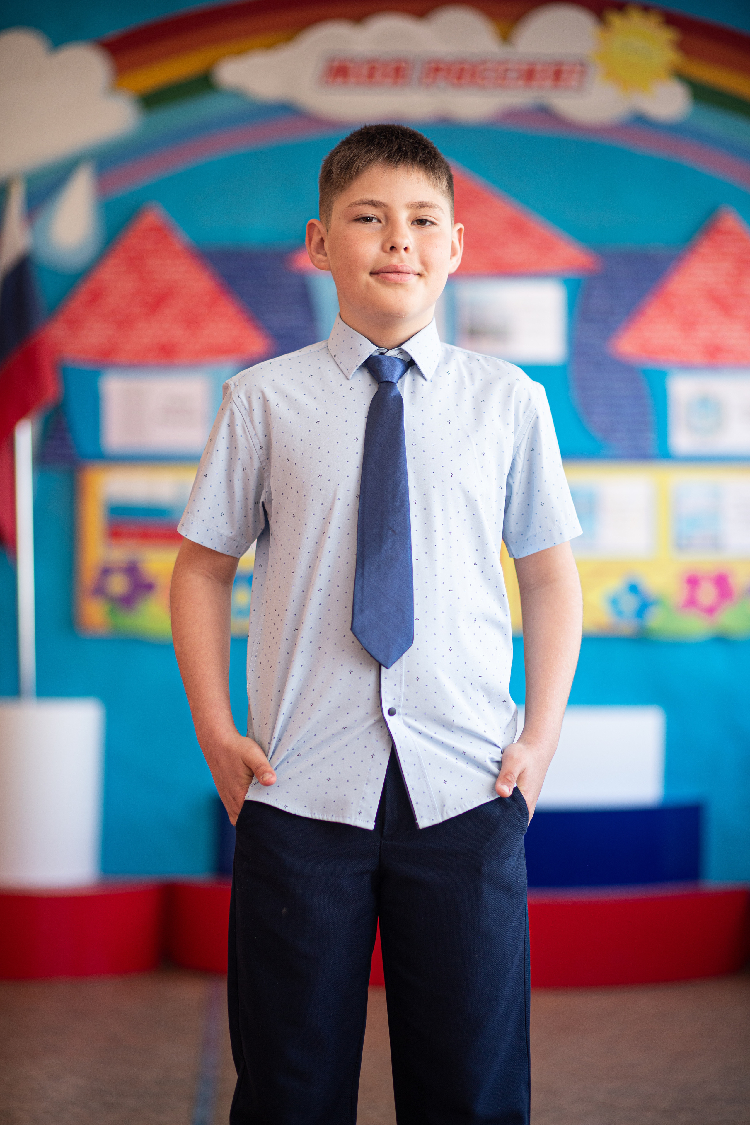 Фотосессия школьников для общей фотографии