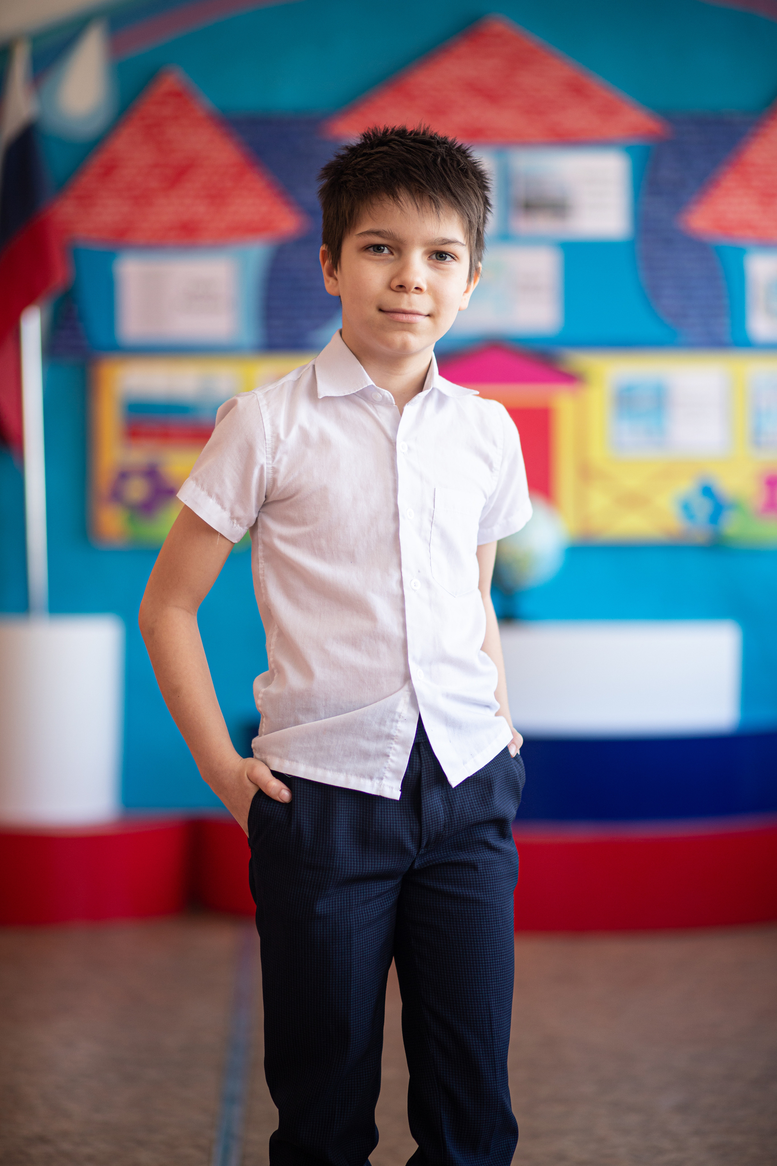 Фотосессия школьников для общей фотографии