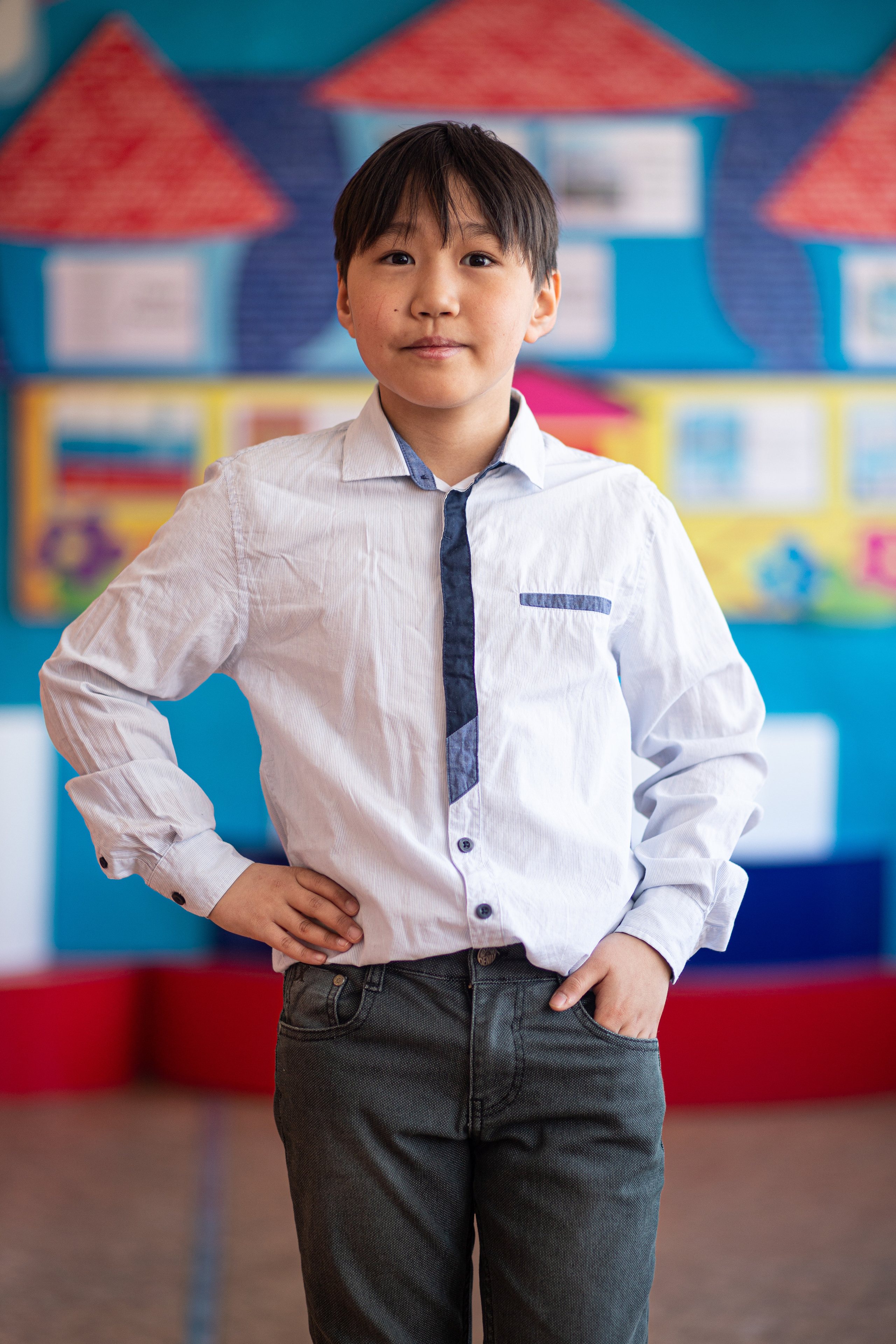 Фотосессия школьников для общей фотографии