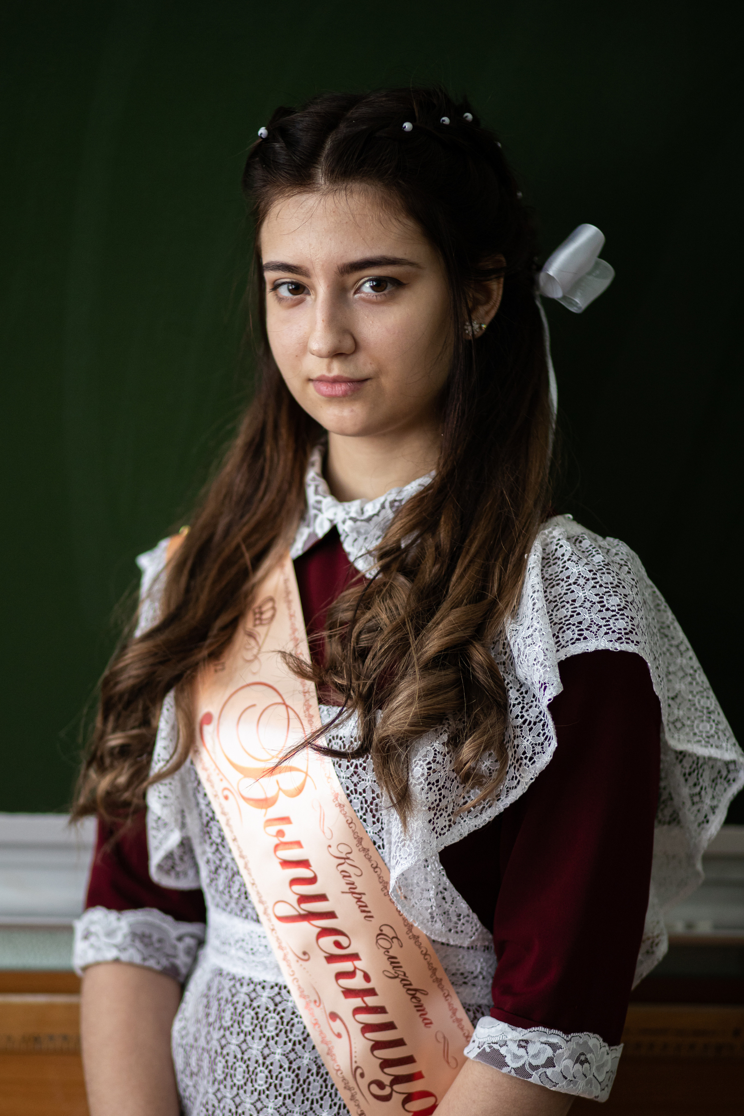 Школьная фотография стилизованная фотография на фоне доски. Уссурийск