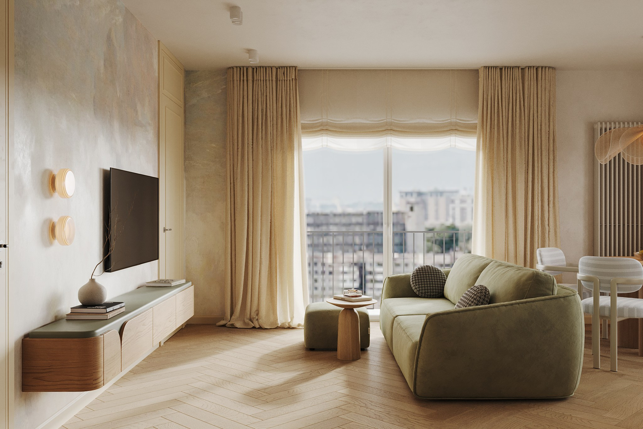 Сливочное небо. MIRRO STUDIO Дизайн интерьера и реализация под ключ Варшава