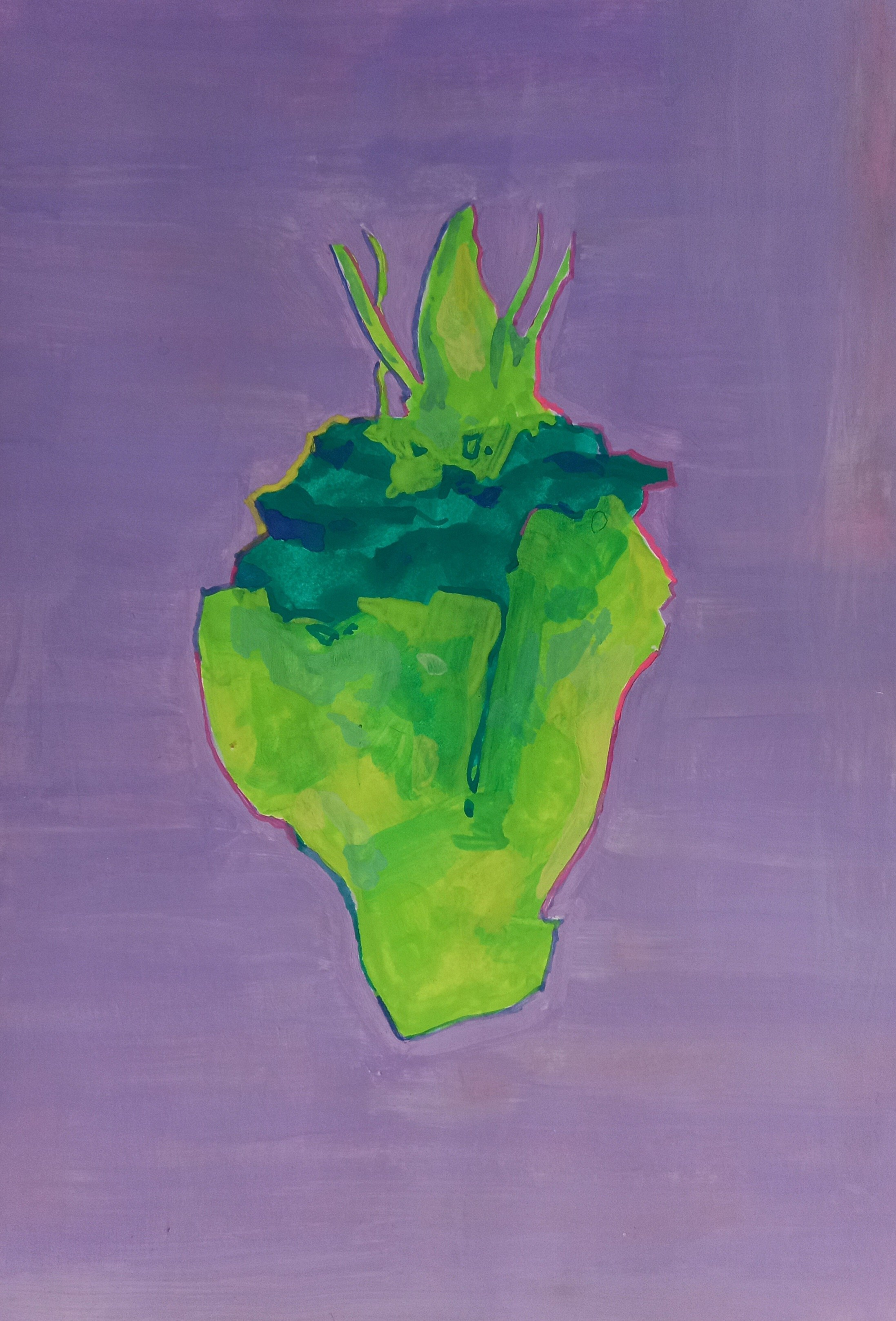 Кокон (эскиз, бумага, гуашь)