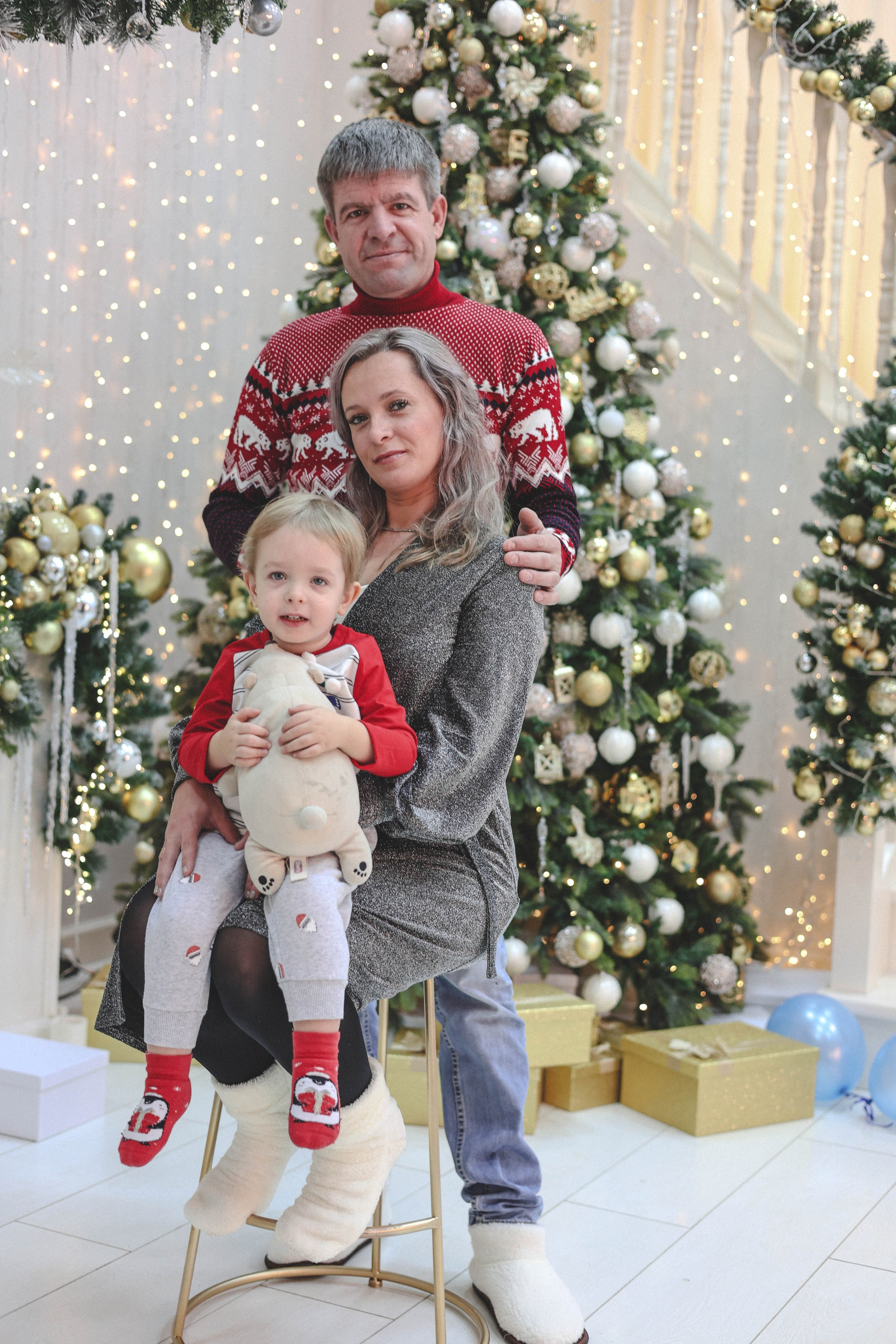 Новогодняя история «Ирина и ее семья». Фотограф в Москве Анастасия Калинина