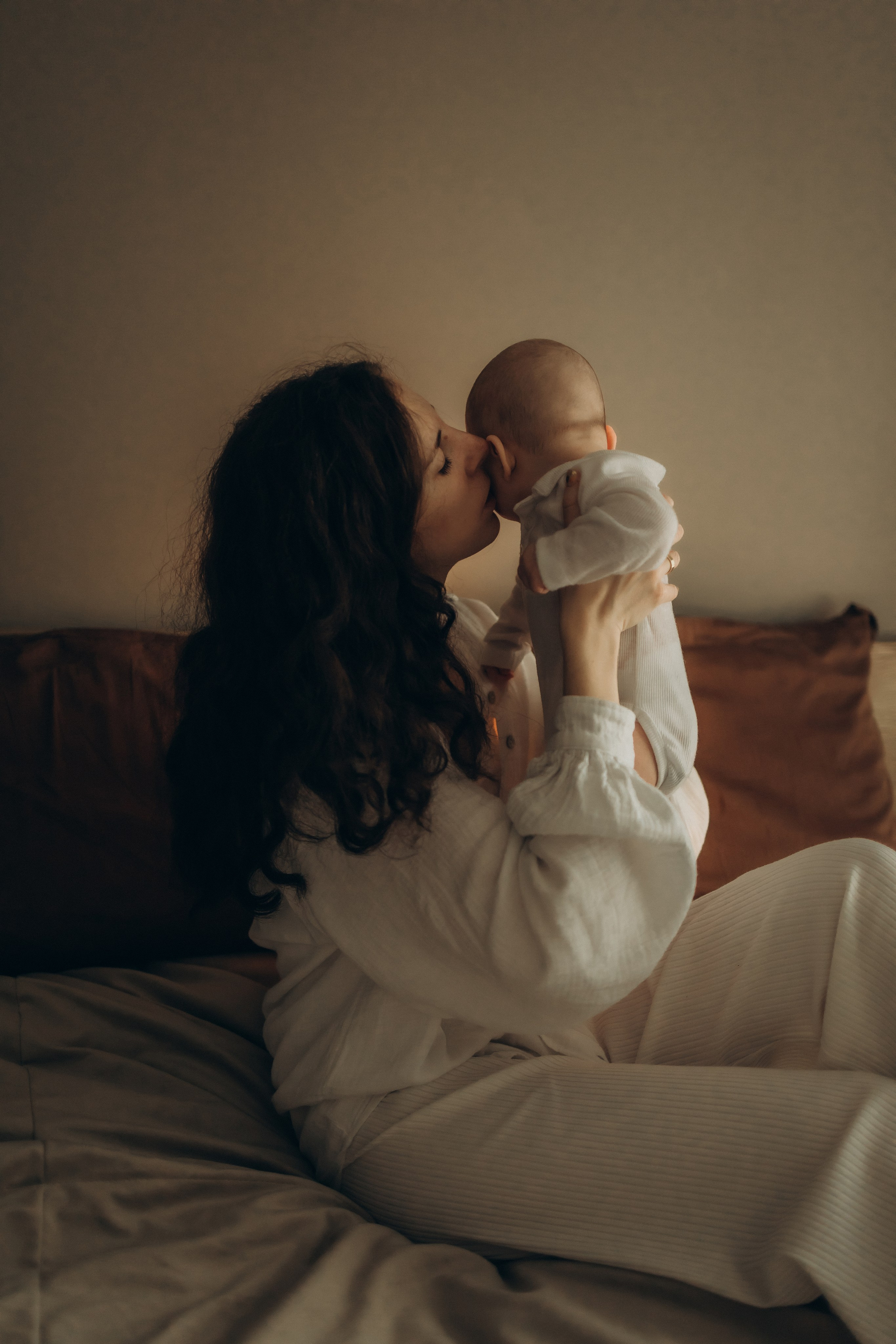 Наташа, Сережа и малыш Левушка. Семейный, домашний, ньюборн фотограф Москва Цветкова Елизавета