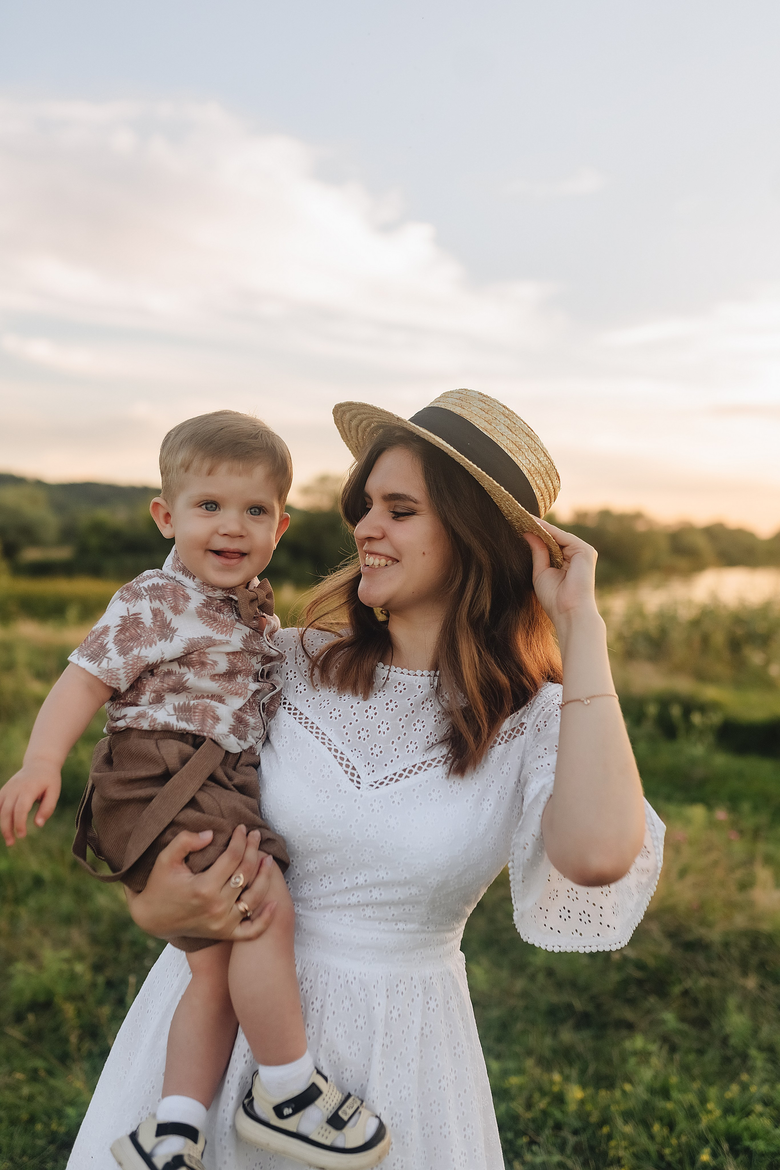 Светлана, Сергей и Женя | Семейная съемка на закате. Фотограф Карина Шмулёва. Воронеж и область
