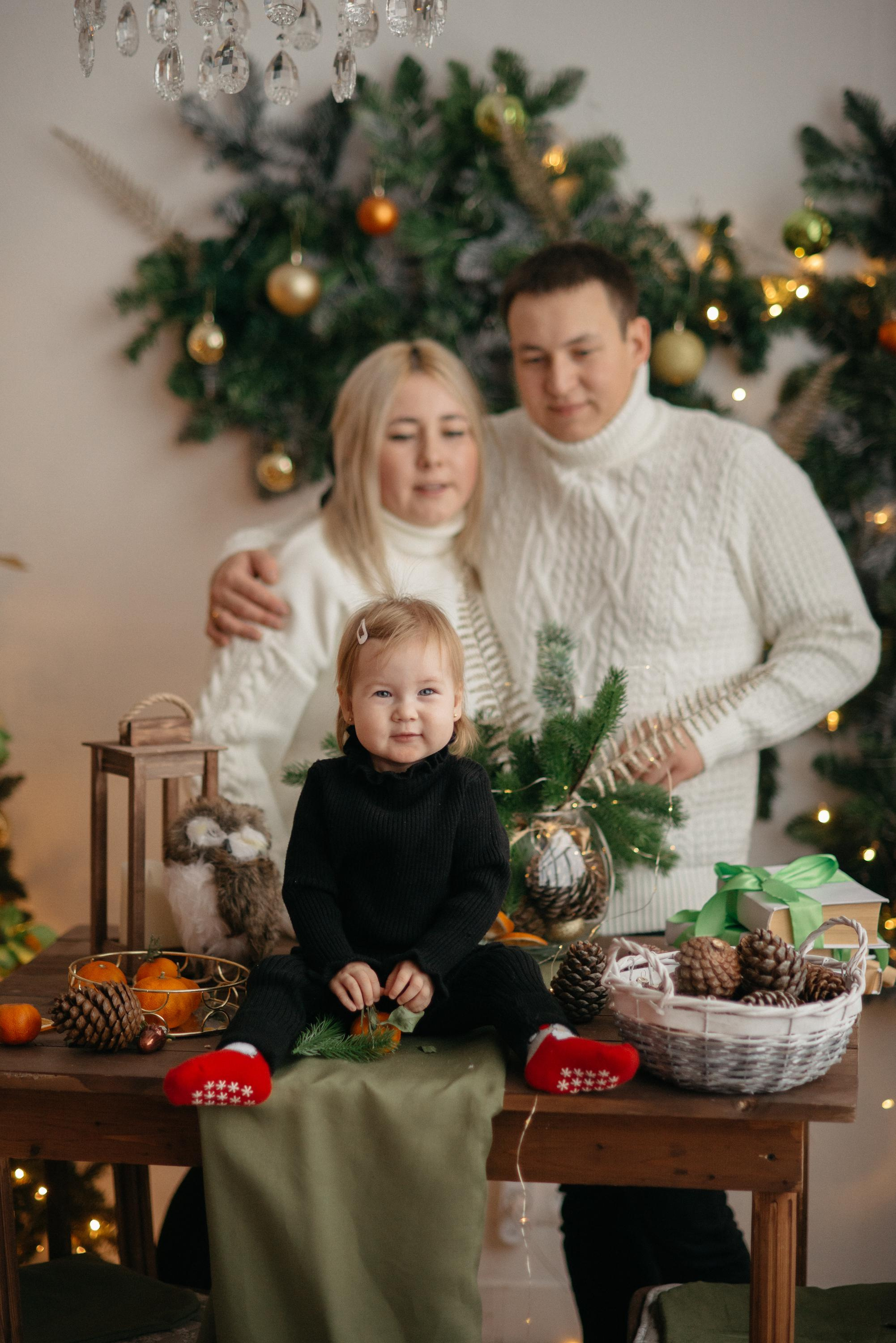 Новогодняя семейная фотосессия в студии Локо. Свадебный фотограф Ижевск Петр Шишков