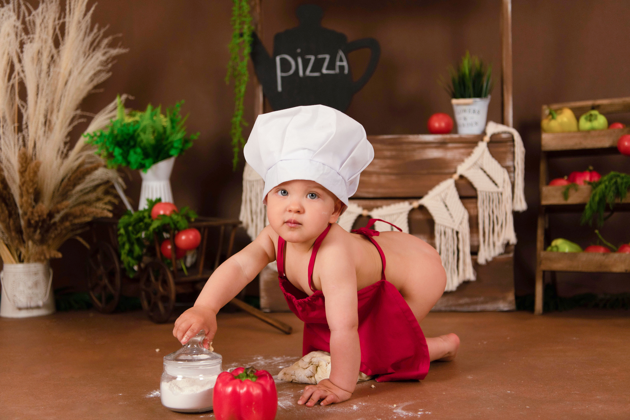 Веселый Поваренок. Леня, годик. Семейный и детский фотограф в Красноярске Мила Черкасова