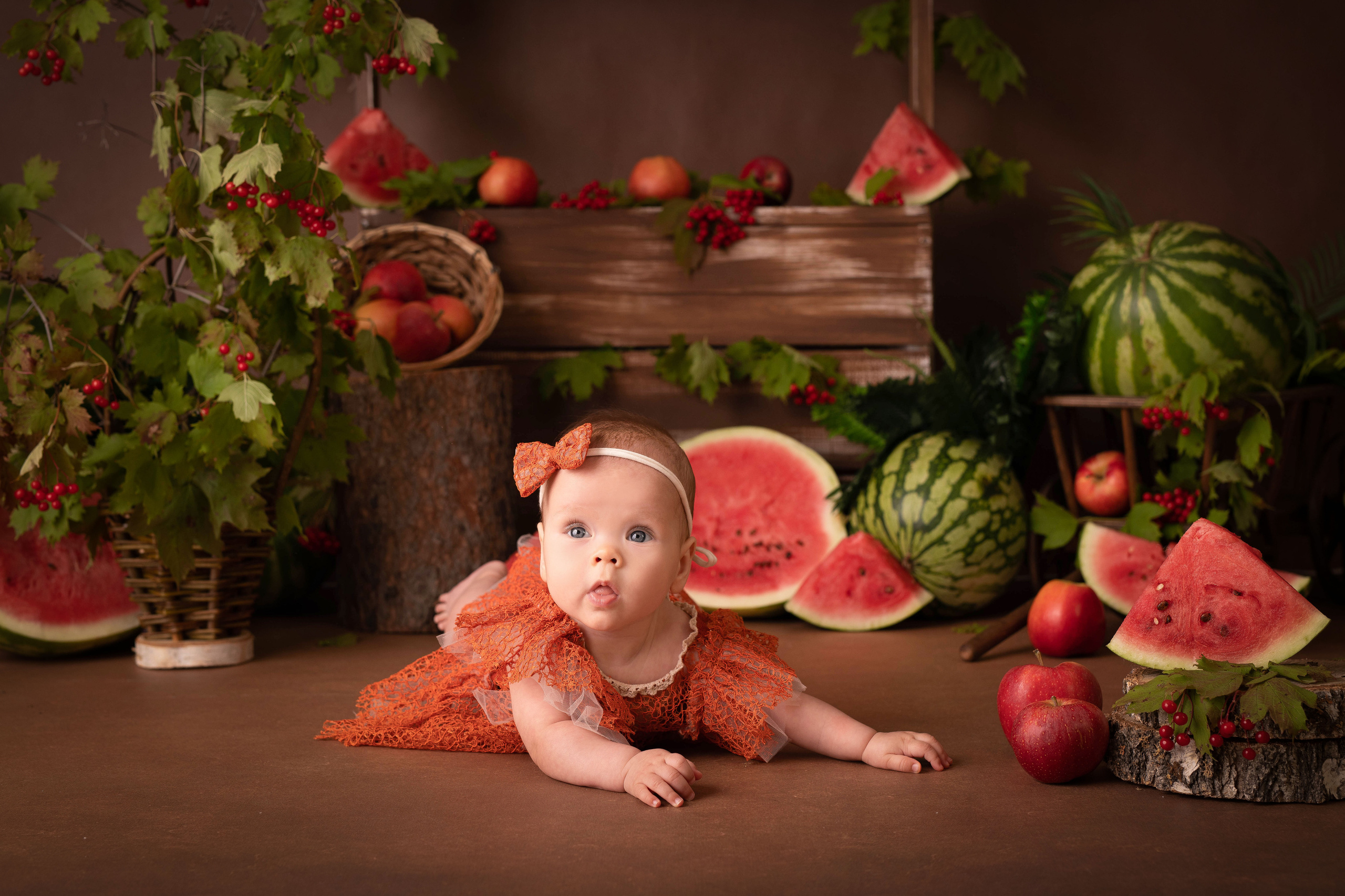 Арбузный день. Адель 6 м. Семейный и детский фотограф в Красноярске Мила Черкасова