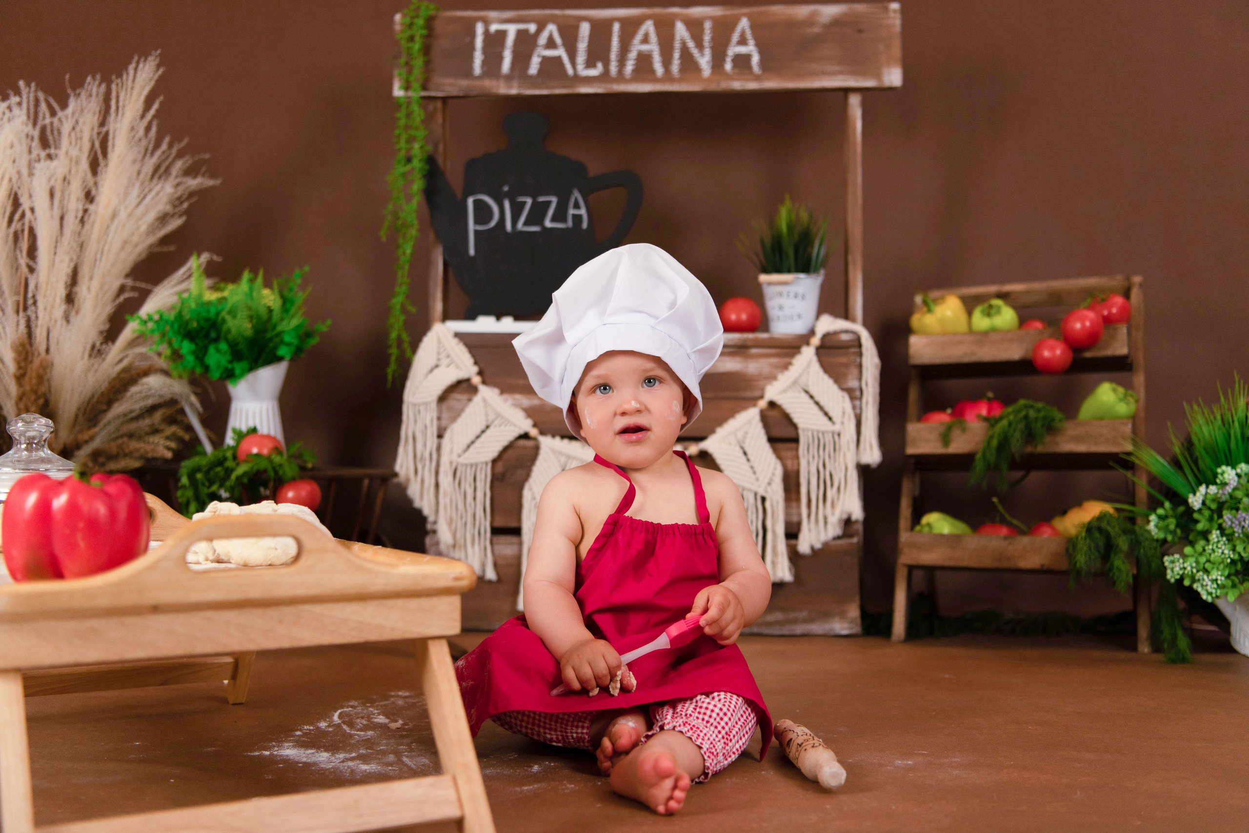 Веселый Поваренок. Леня, годик. Семейный и детский фотограф в Красноярске Мила Черкасова