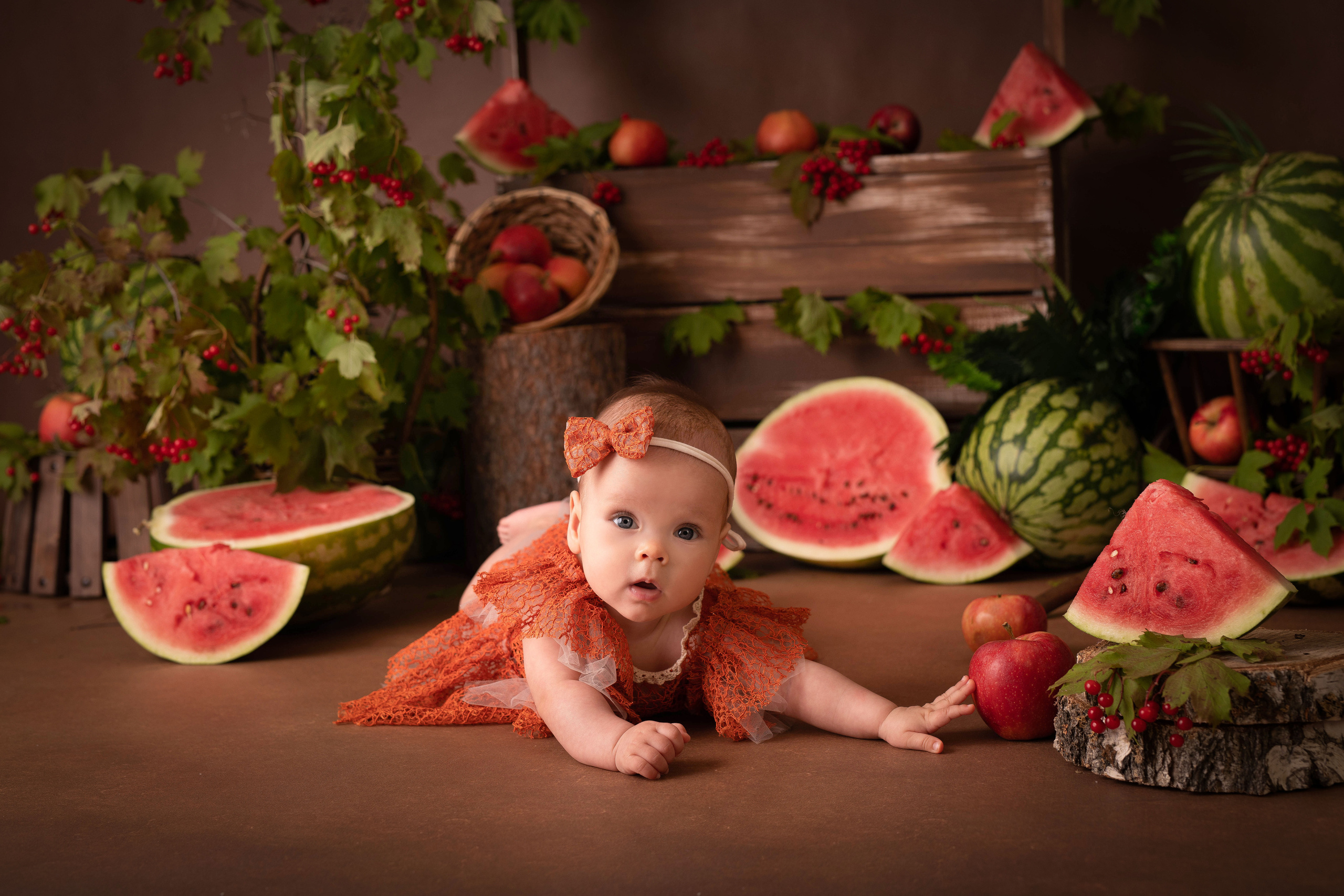 Арбузный день. Адель 6 м. Семейный и детский фотограф в Красноярске Мила Черкасова