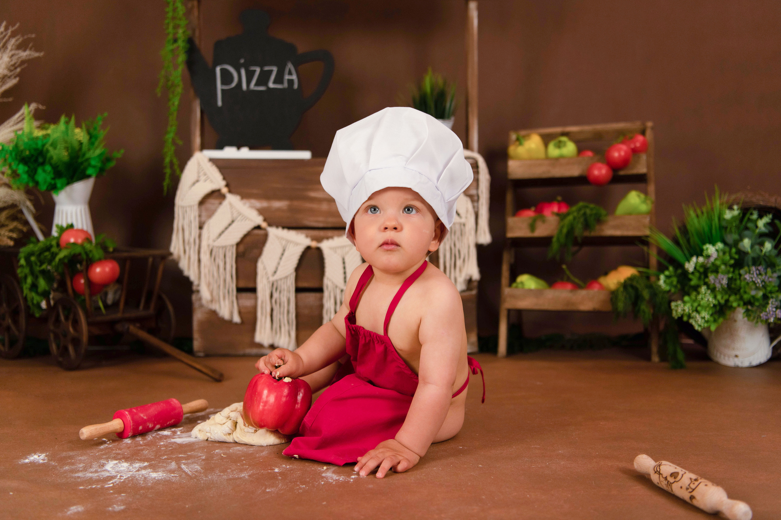 Веселый Поваренок. Леня, годик. Семейный и детский фотограф в Красноярске Мила Черкасова