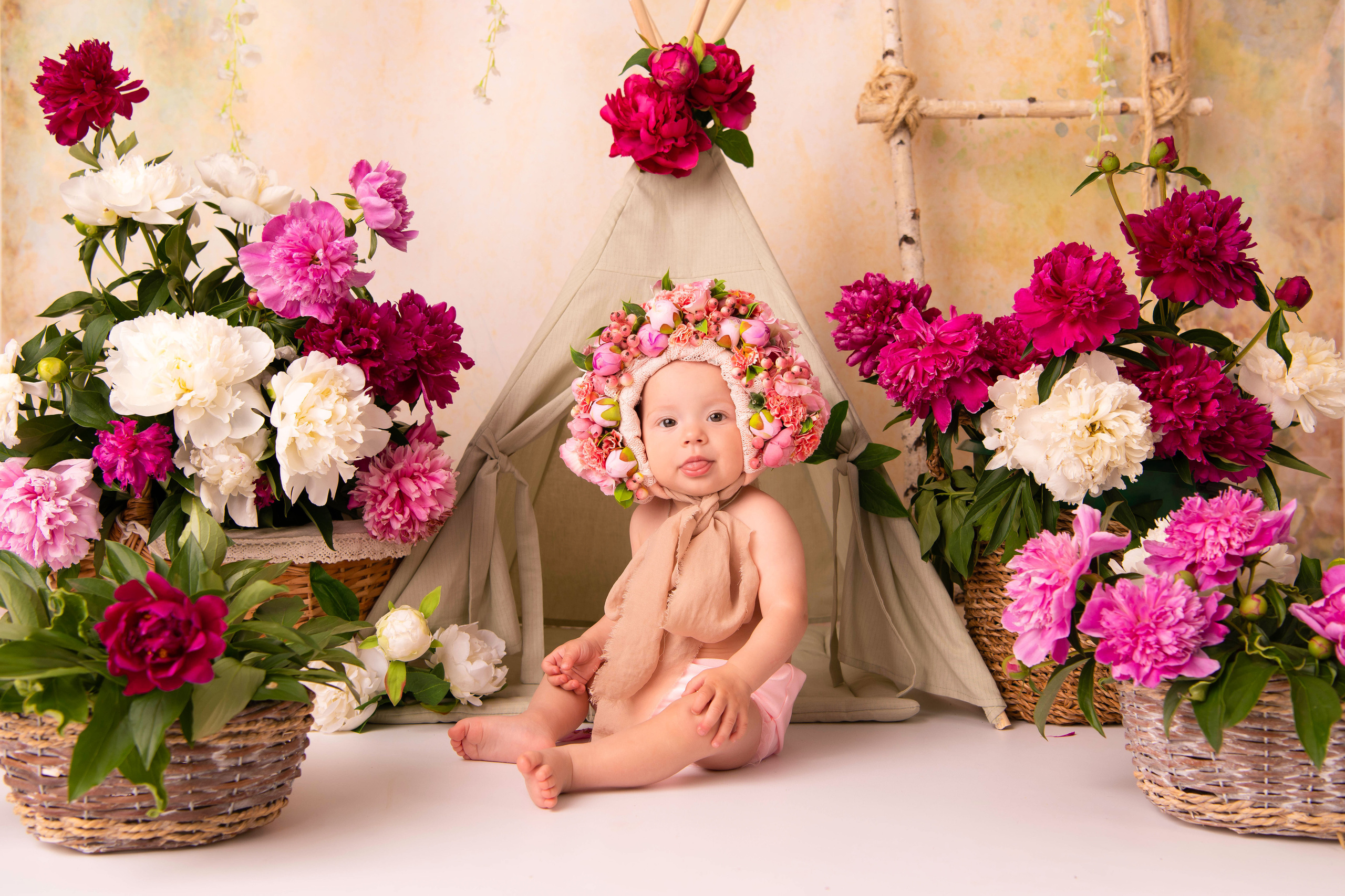 Пионы. Мирослава 8,5 м. Семейный и детский фотограф в Красноярске Мила Черкасова