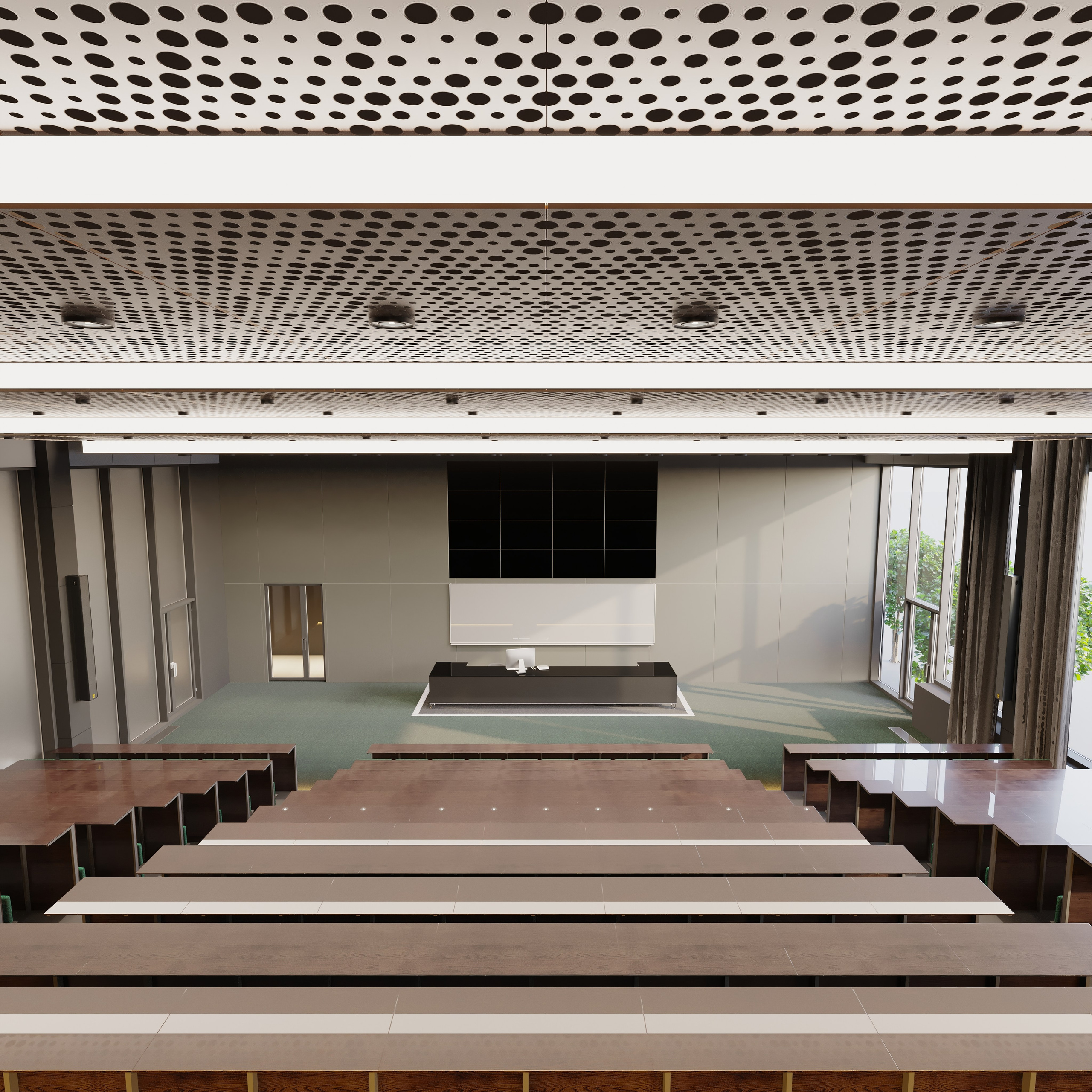 Marine Institute Auditorium — 3D Visualization of Educational Hall. 3D INTERIOR AND ARCHITECTURE VISUALIZATION