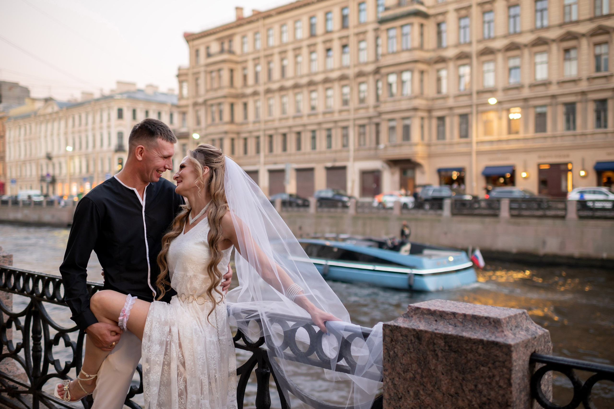Екатерина и Андрей (свадебная фотосессия в вечернем Петербурге). Портретный, семейный и свадебный фотограф в Санкт-Петербурге и в Пушкине Ширяев Денис