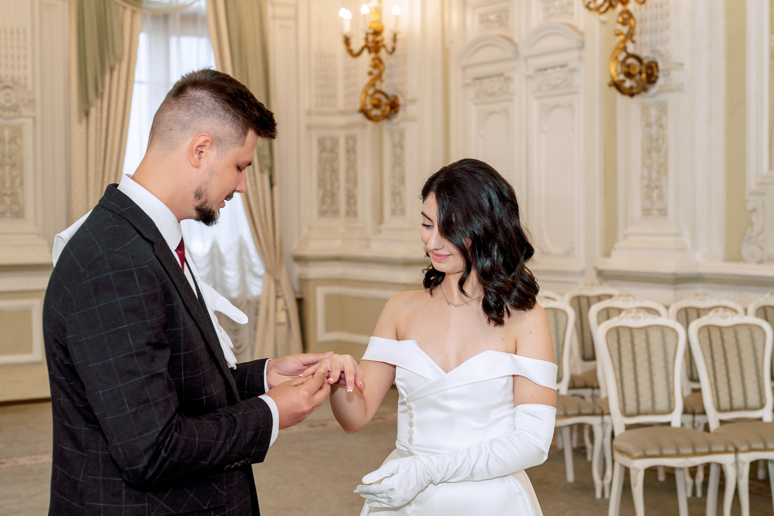 Камерная свадьба в Первом Дворце Бракосочетания №1 на Английской набережной Яны и Евгения. Портретный, семейный и свадебный фотограф в Санкт-Петербурге и в Пушкине Ширяев Денис