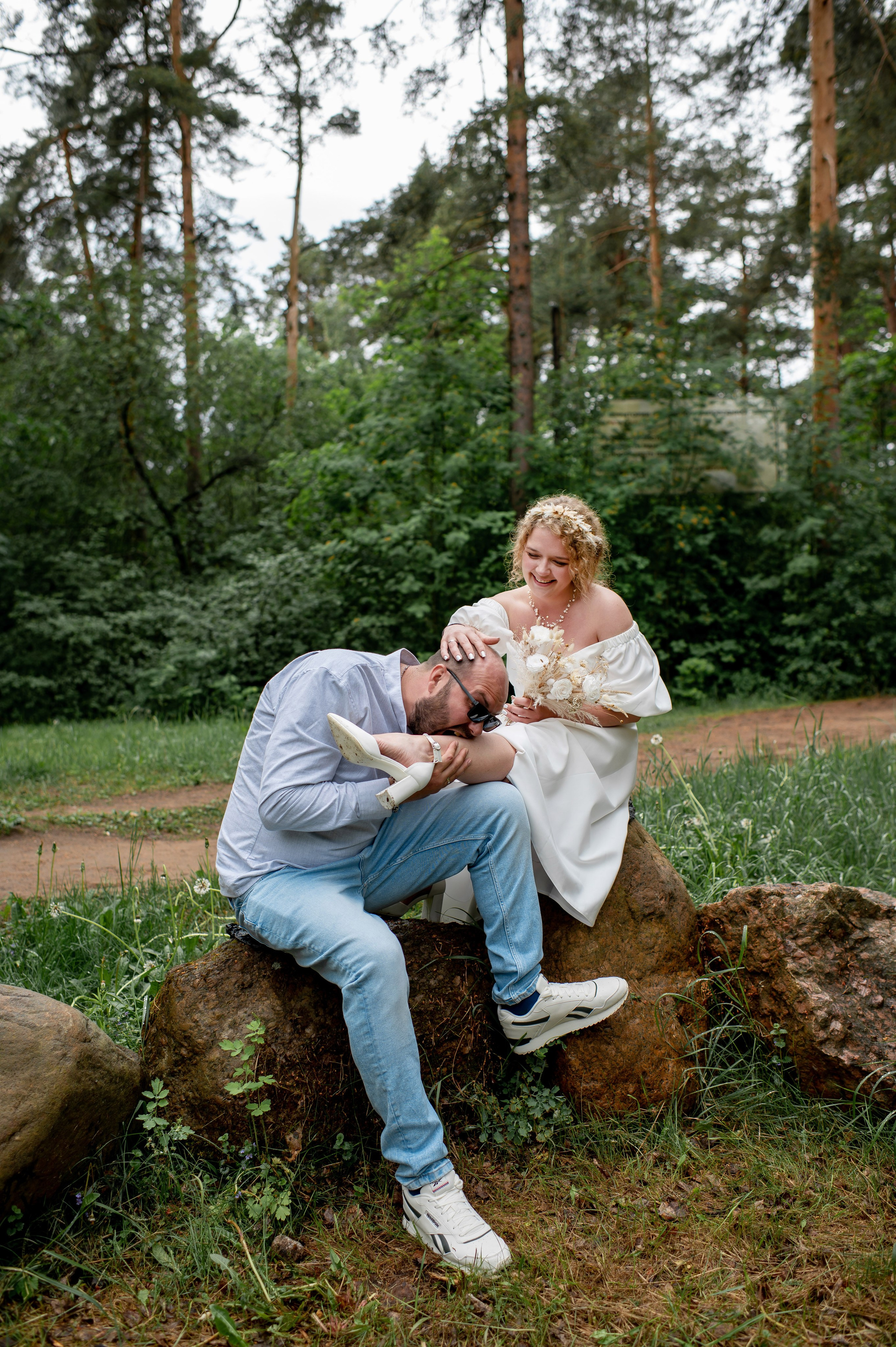 Станислав и Анастасия (нестандартная свадебная фотосессия в лесу и на Финском заливе). Портретный, семейный и свадебный фотограф в Санкт-Петербурге и в Пушкине Ширяев Денис