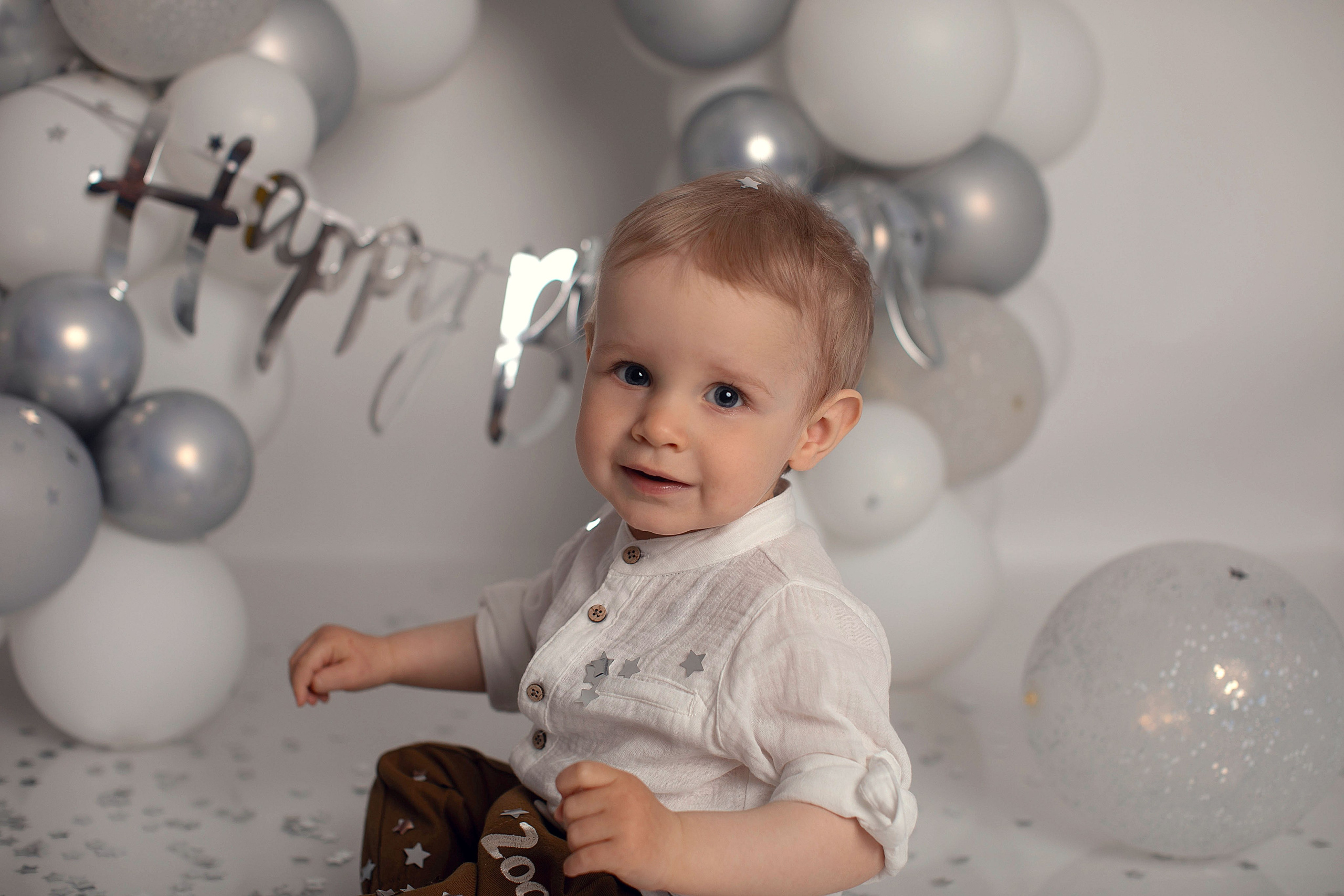 Съемка Первый тортик. Фотограф новорожденных