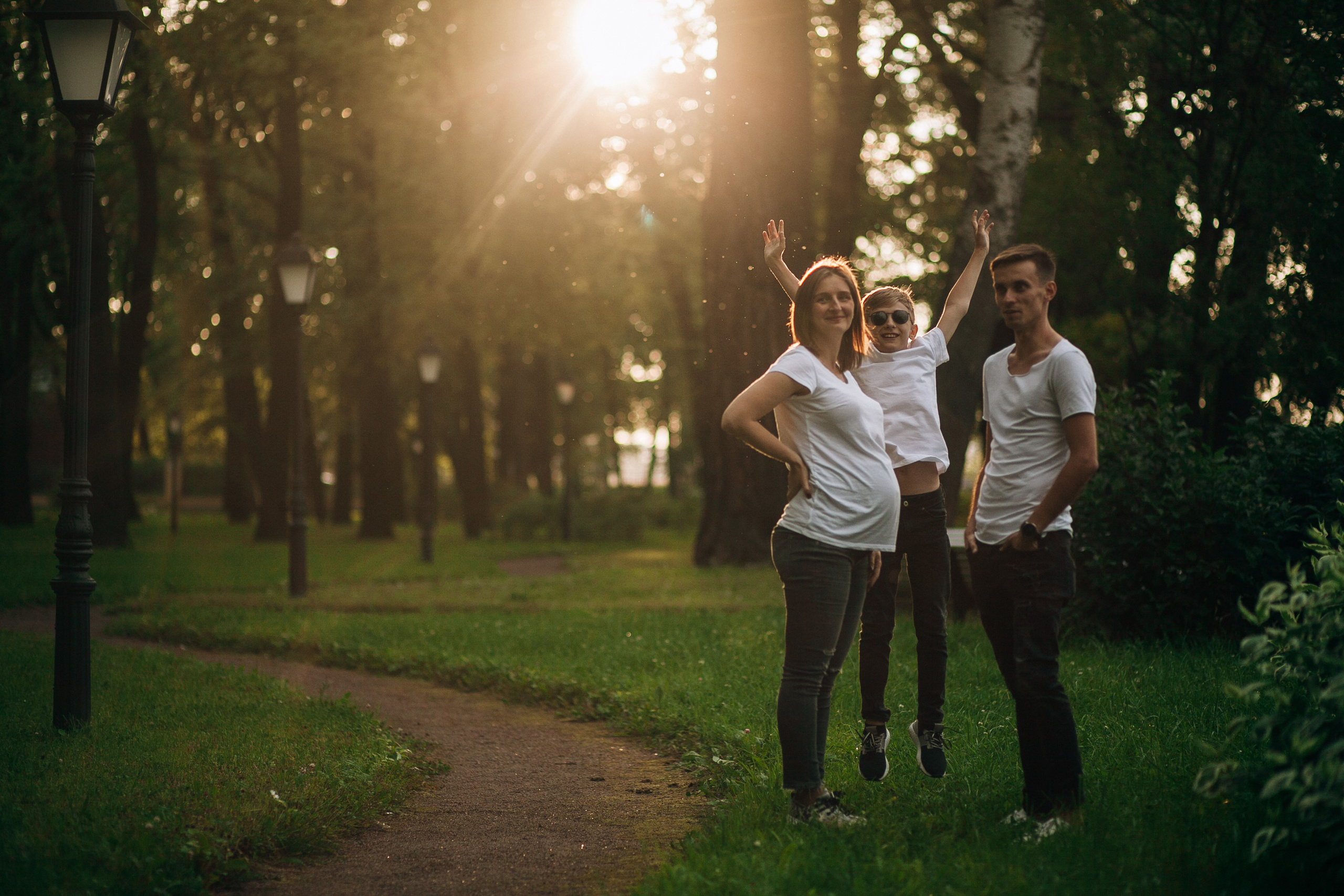 Семейная фотосессия на улице. Семейный фотограф, свадебный фотограф, женский портрет в Санкт-Петербу