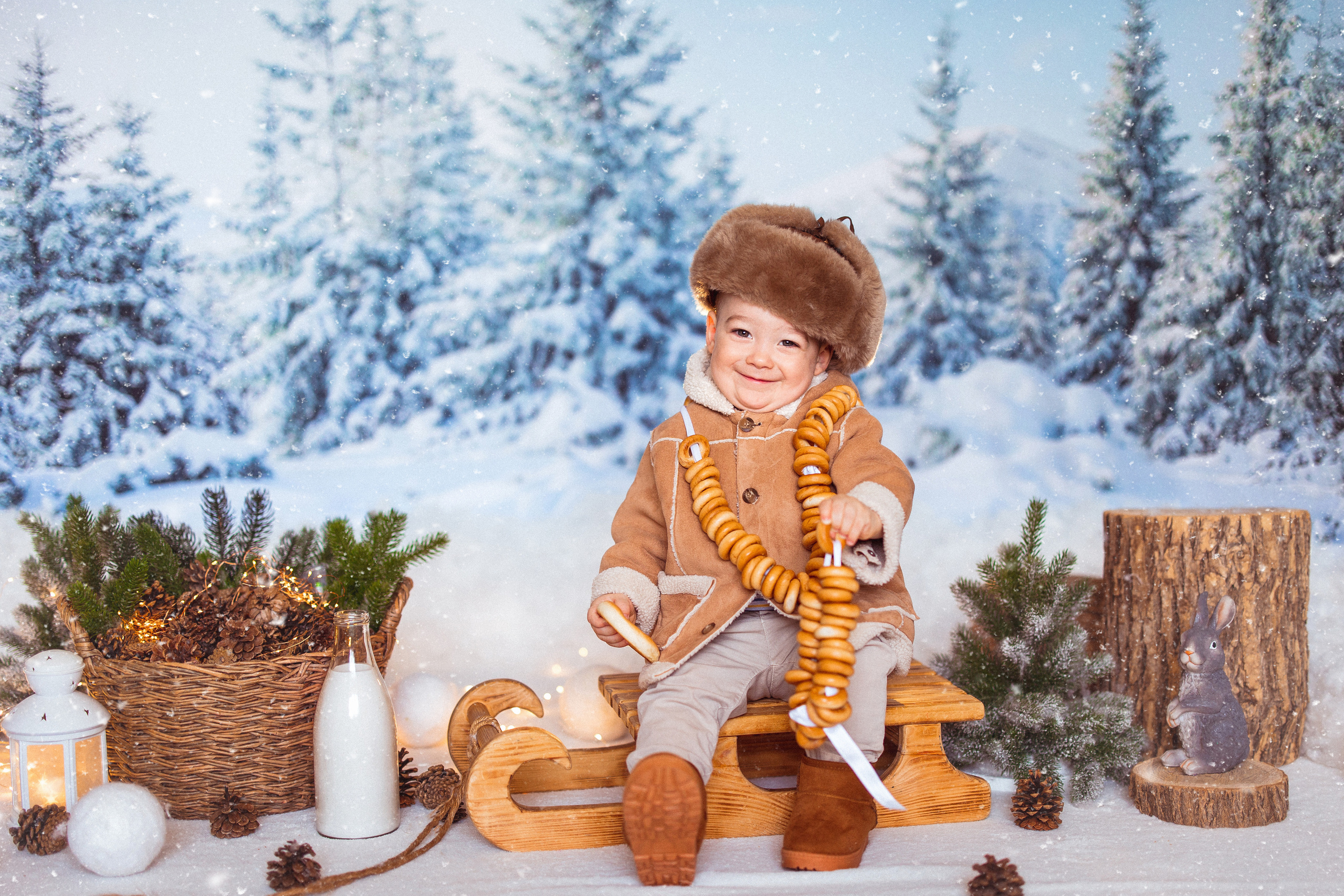 Зимний лес. Семейный и детский фотограф в Краснодаре Анна Трашкова