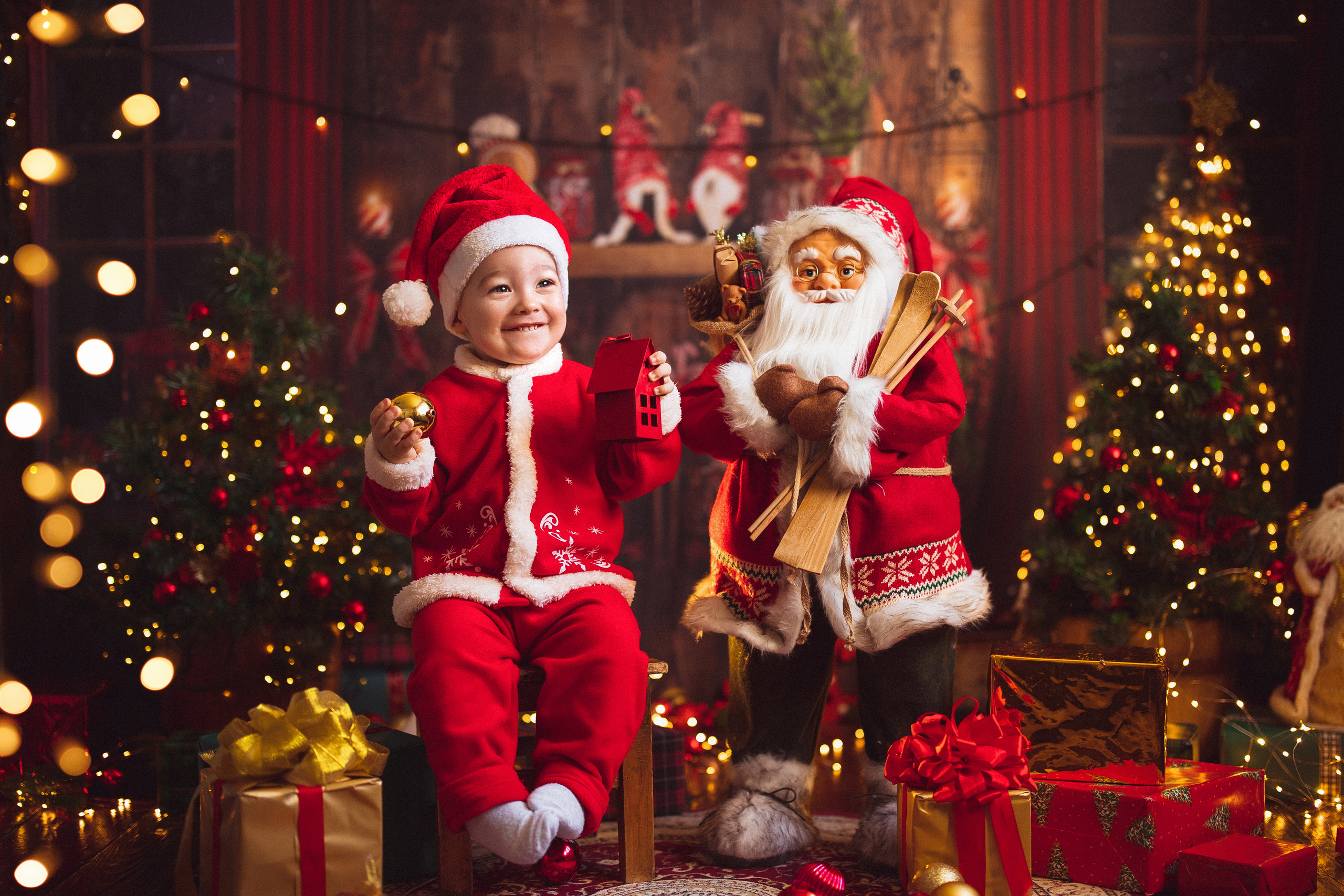 Фотостудия «Антураж», Новогодняя комната. Семейный и детский фотограф в Краснодаре Анна Трашкова