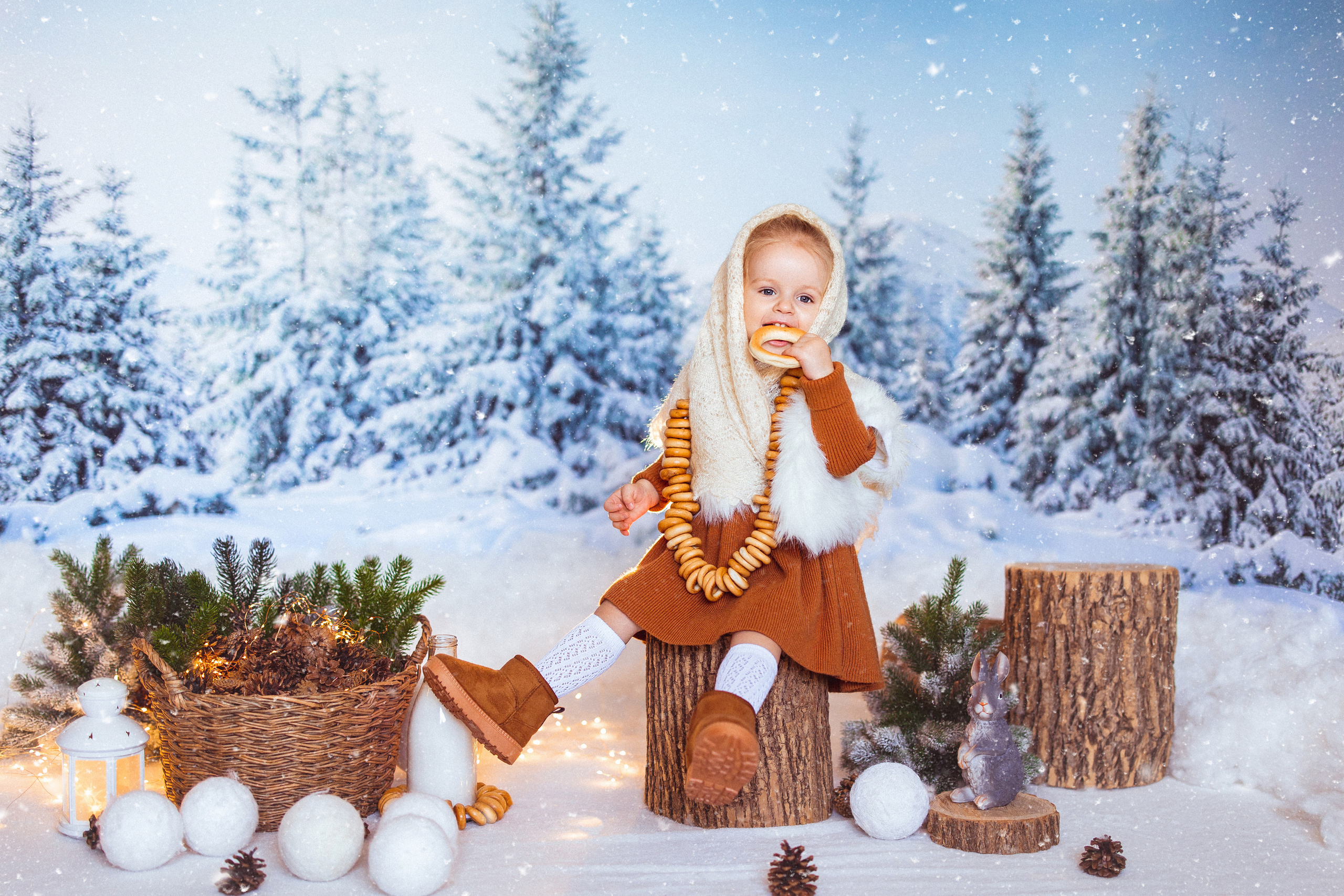 Зимний лес. Семейный и детский фотограф в Краснодаре Анна Трашкова
