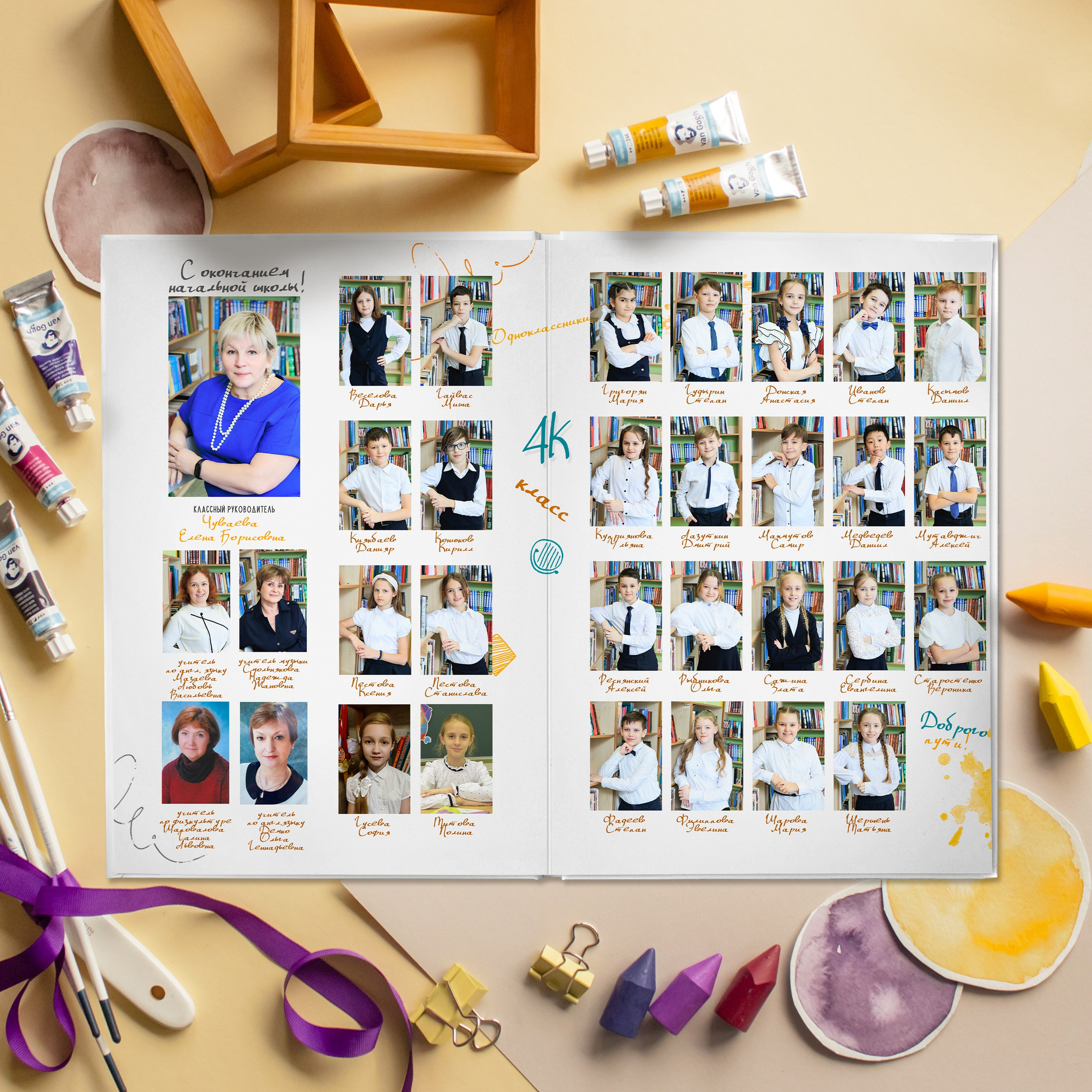СТАНДАРТ 3 разворота. Выпускные альбомы для детского сада и школы в Москве