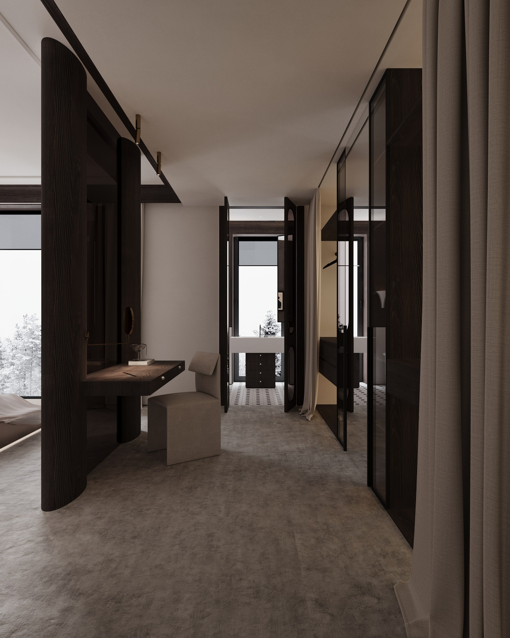 Гардеробная в стиле минимализм и эклектика Dea como interior