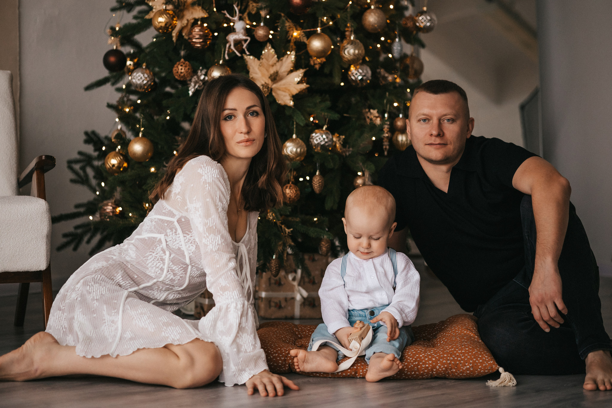 Саше 1 годик в новогодних локациях. Фотограф Нижний Новгород