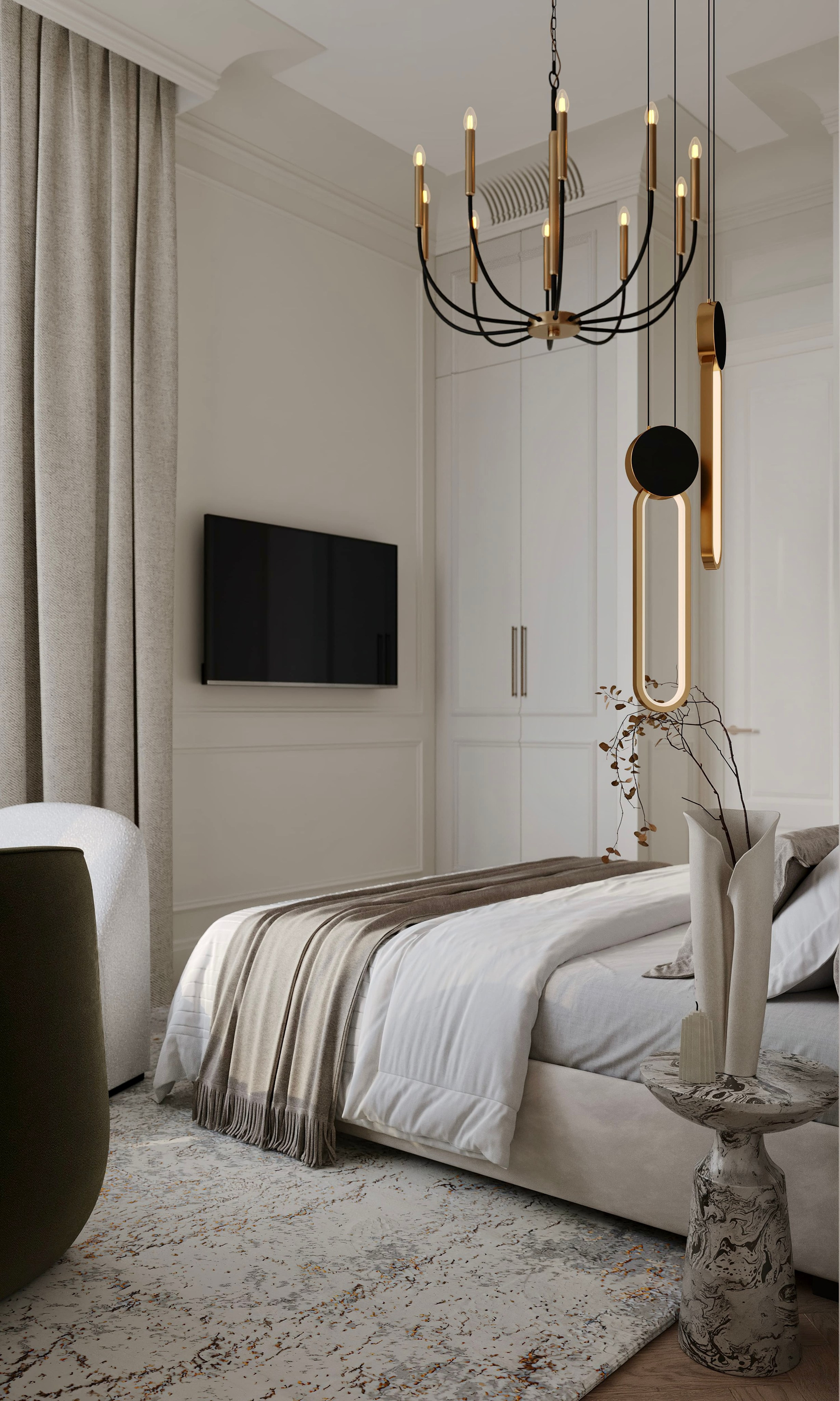 Нагатино Айленд 85 м². 3D Визуализация интерьера