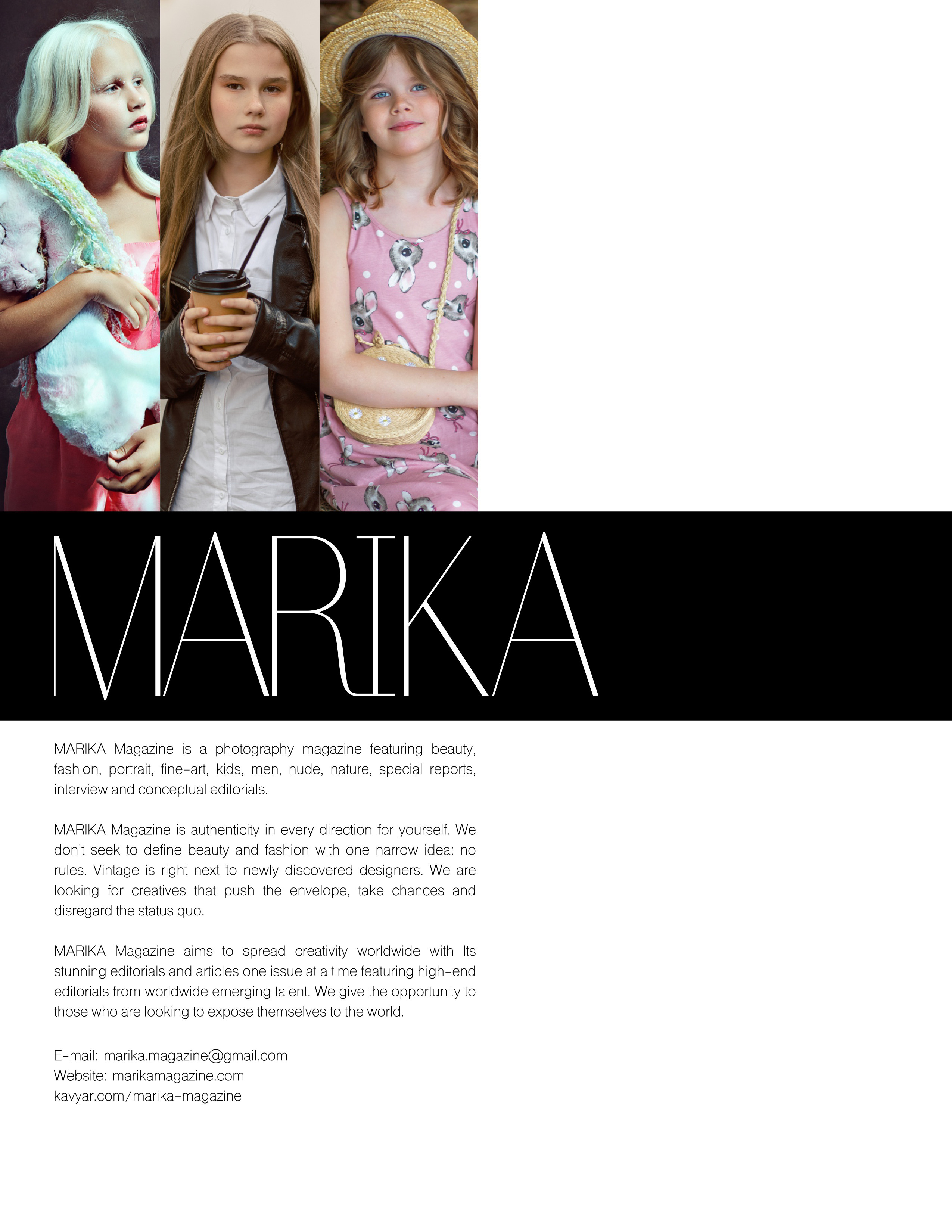 USA, NEW YORK, MARIKA Magazine. Главная