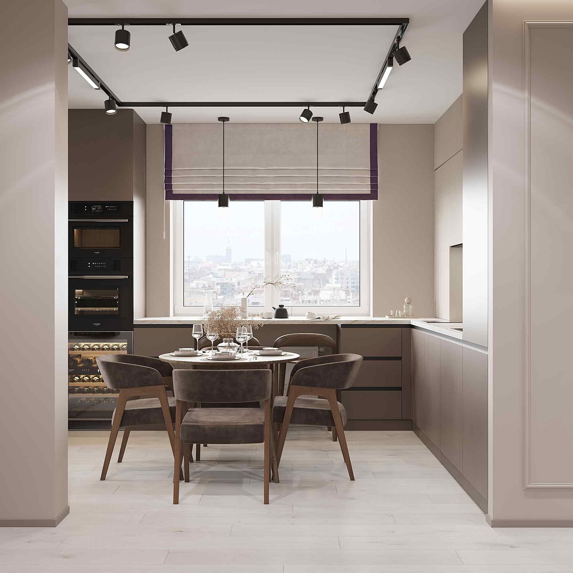 дизайн интерьера кухни-гостиной