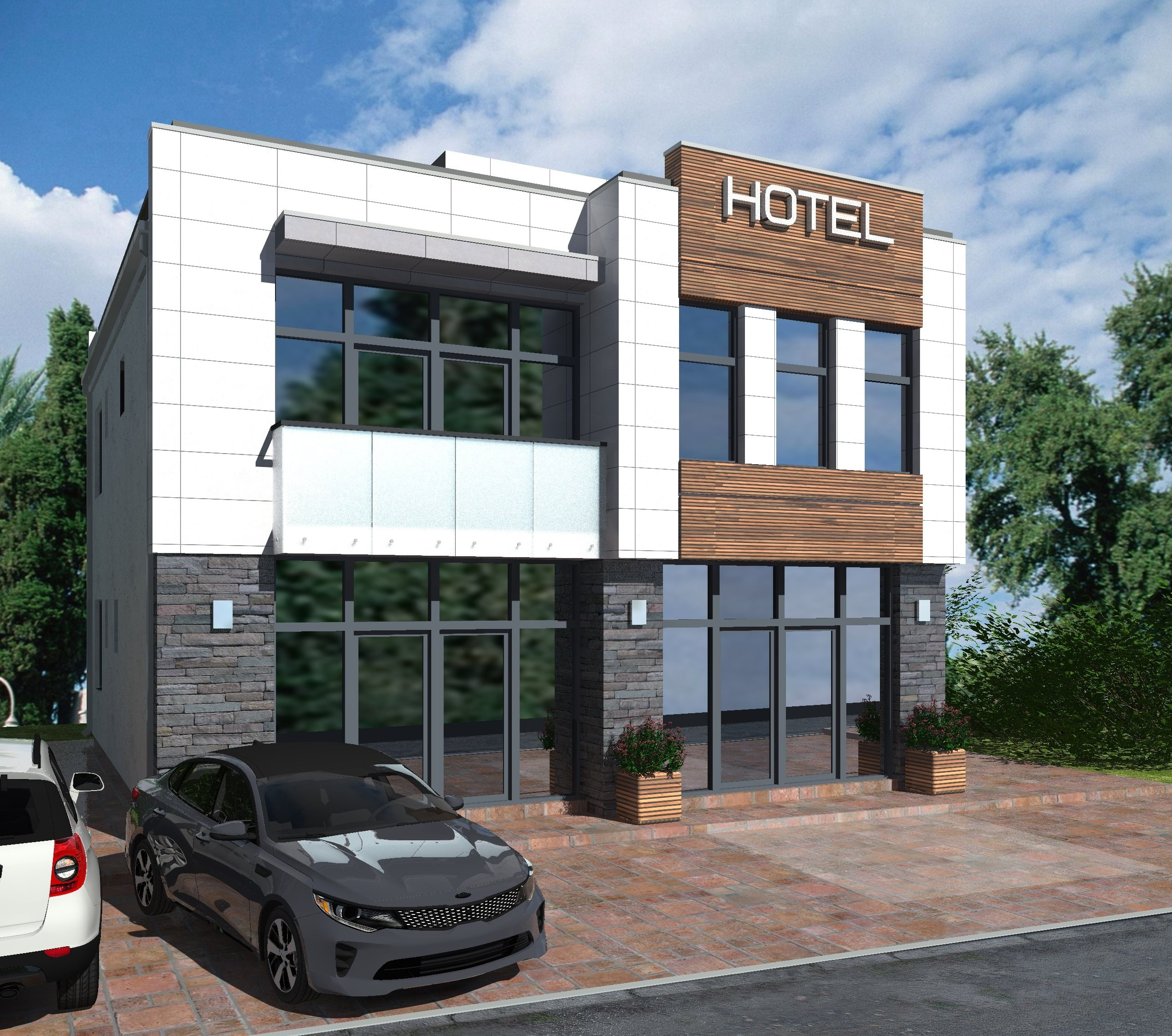 2023. Мини-гостиница. п.Витязево. Архитектурное проектирование и дизайн интерьеров. г. Анапа