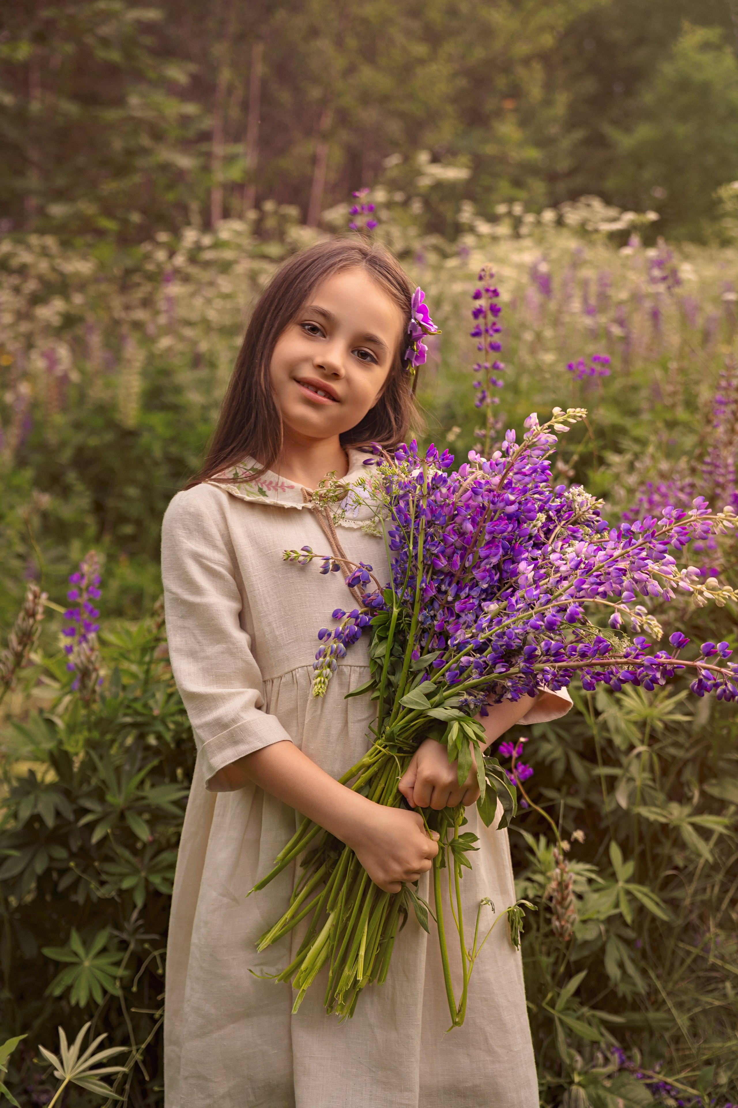 Милая детская фотосессия в люпиновом поле. Трубинова Екатерина | Семейный фотограф | Москва