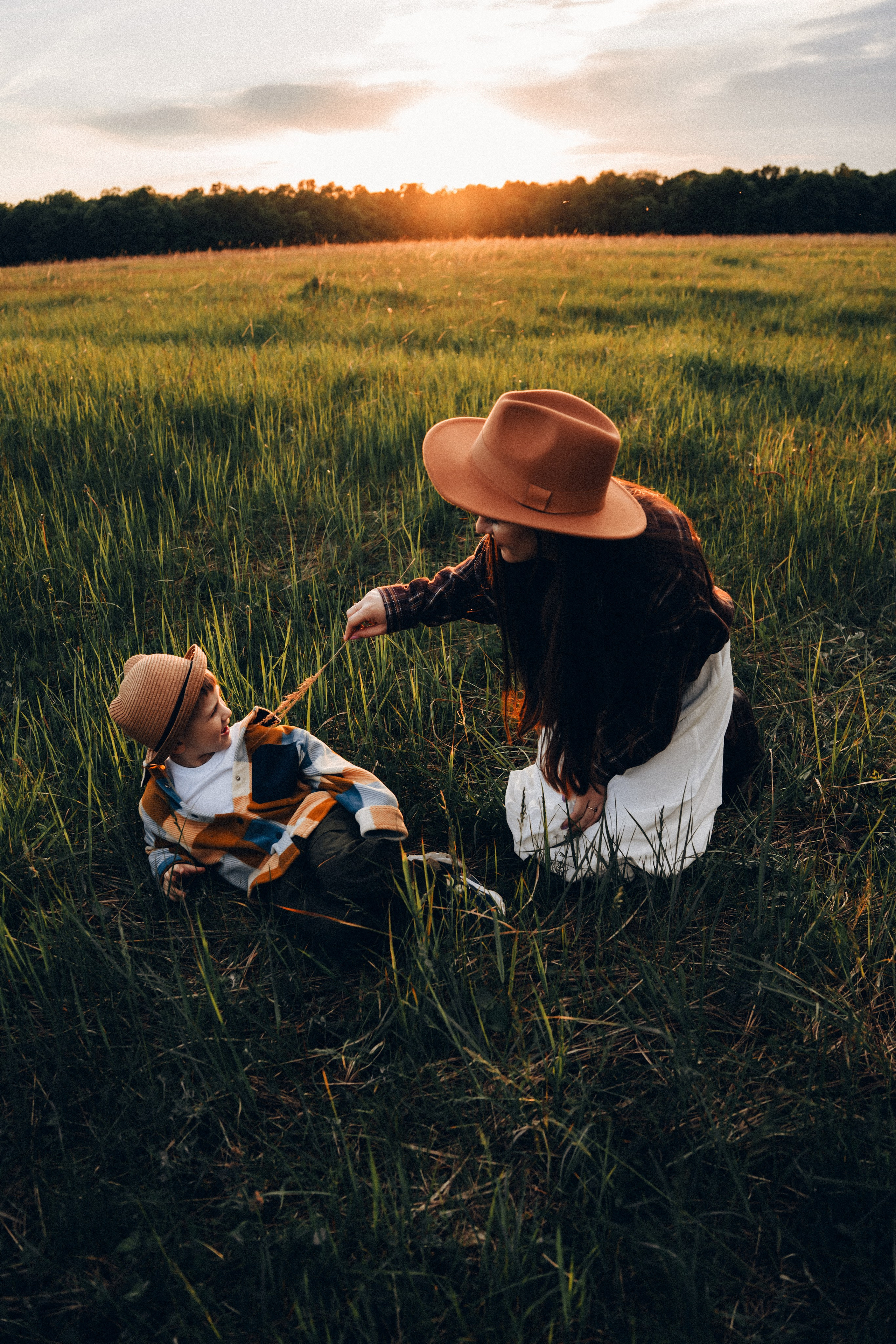 Семейная съемка на закате