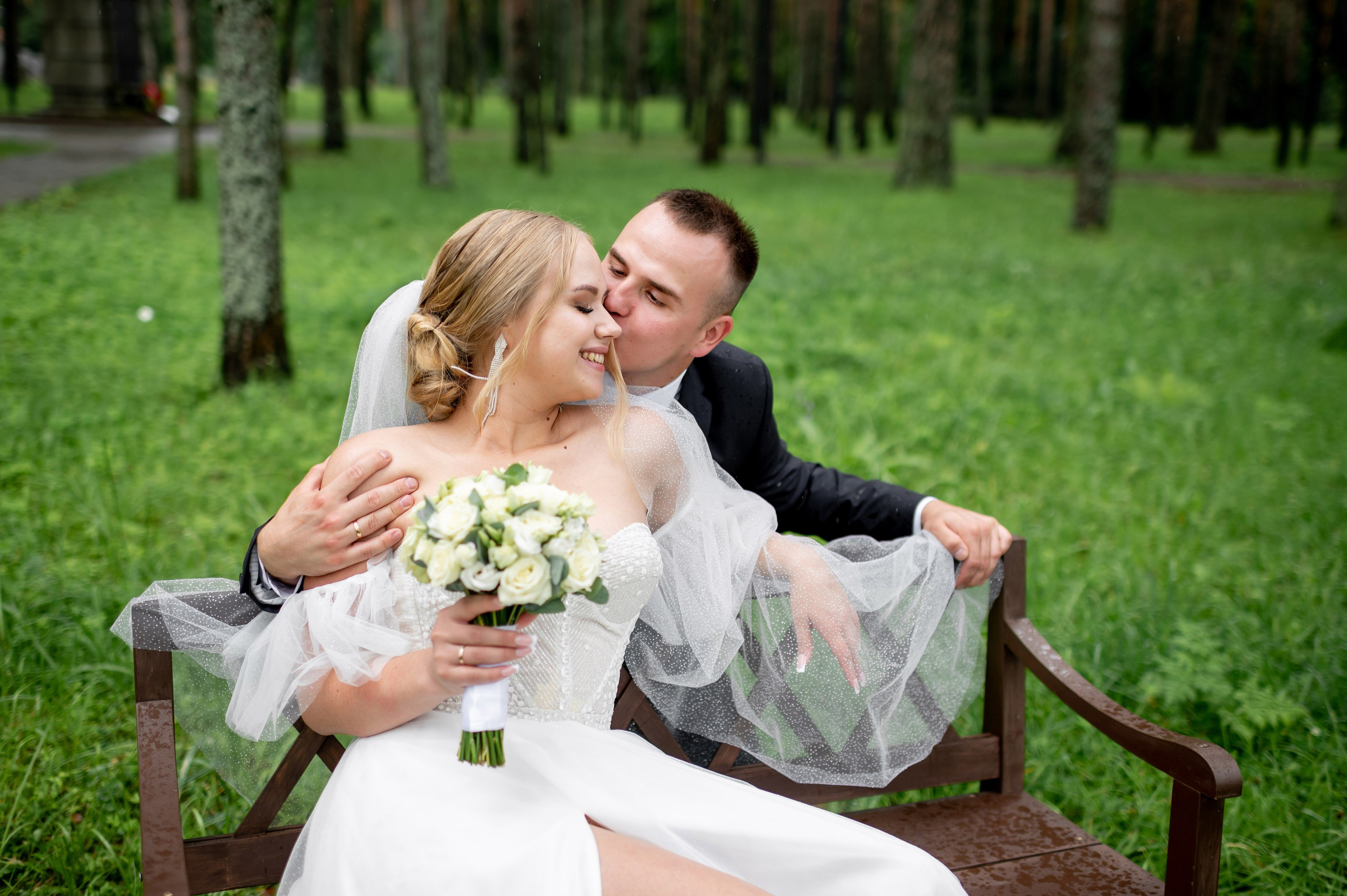 Ксения и Владислав (фотосессия в ЗАГСе и парке города Кингисеппа). Портретный, семейный и свадебный фотограф в Санкт-Петербурге и в Пушкине Ширяев Денис