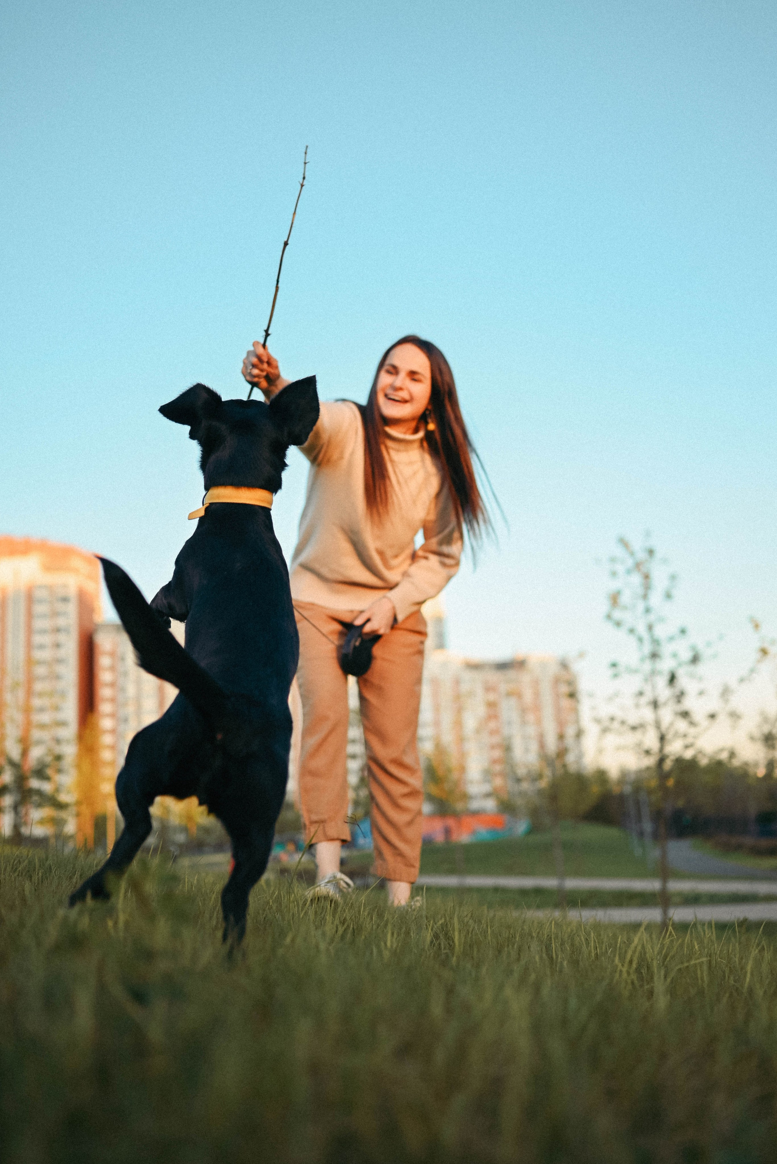 Прогулка с пушистым другом. Семейный фотограф в Москве Люберцах Ирина Вронская