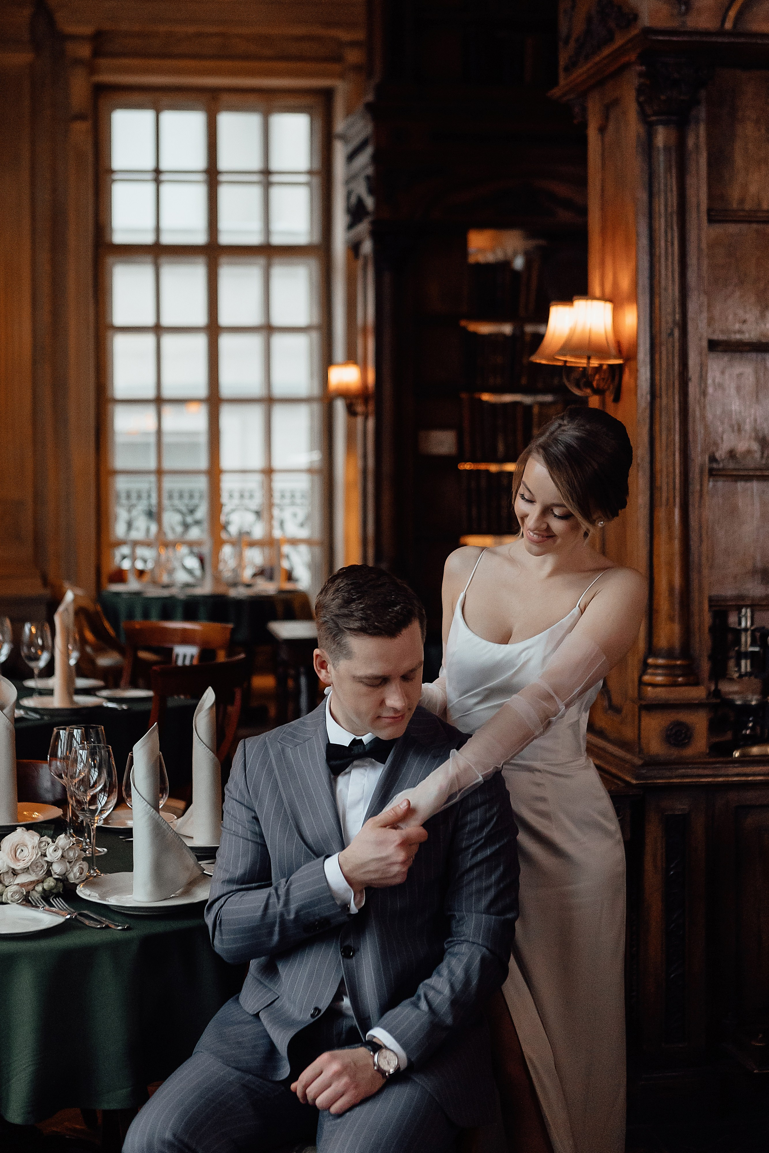 Свадебная фотосессия в кафе Пушкин