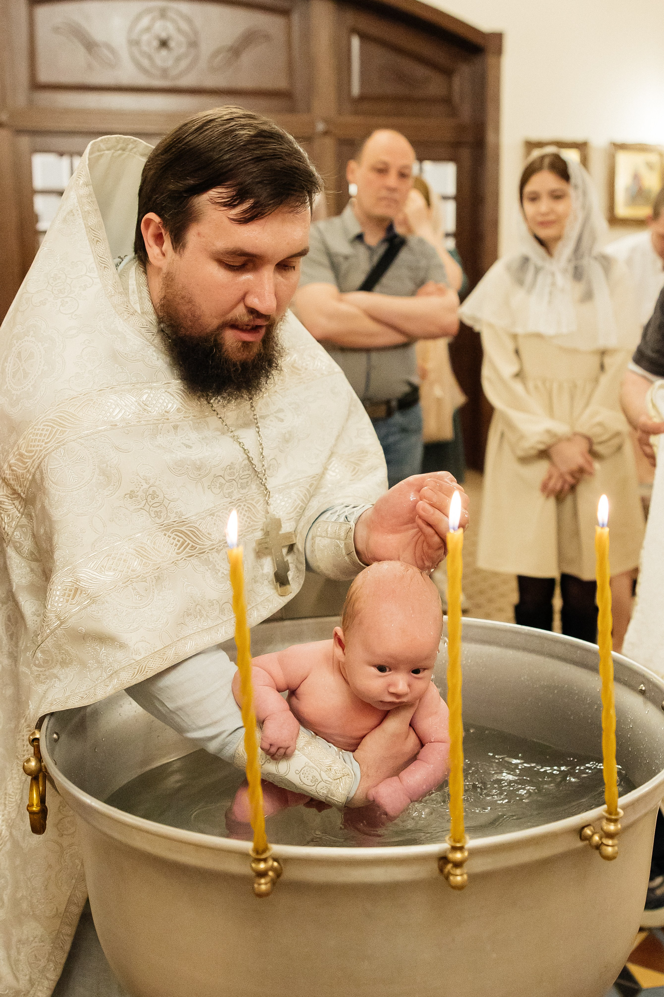 Таинство Крещения Максима и Александра. Храм Покрова Пресвятой Богородицы