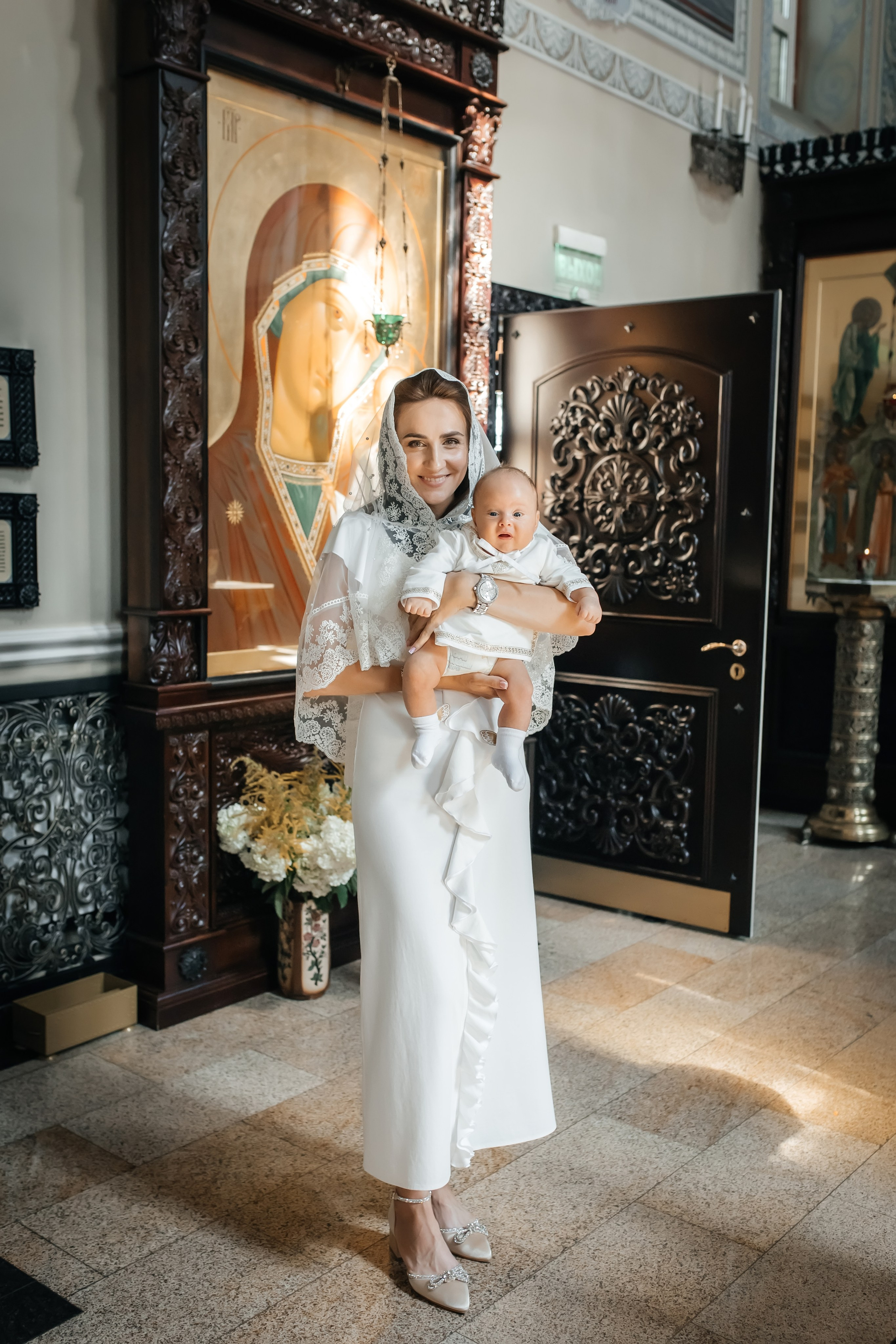 Крещение Савелия в Храме Ксении Петербургской Горки Ленинские. Фотограф на крещение и венчание Москва  Надежда Баланина