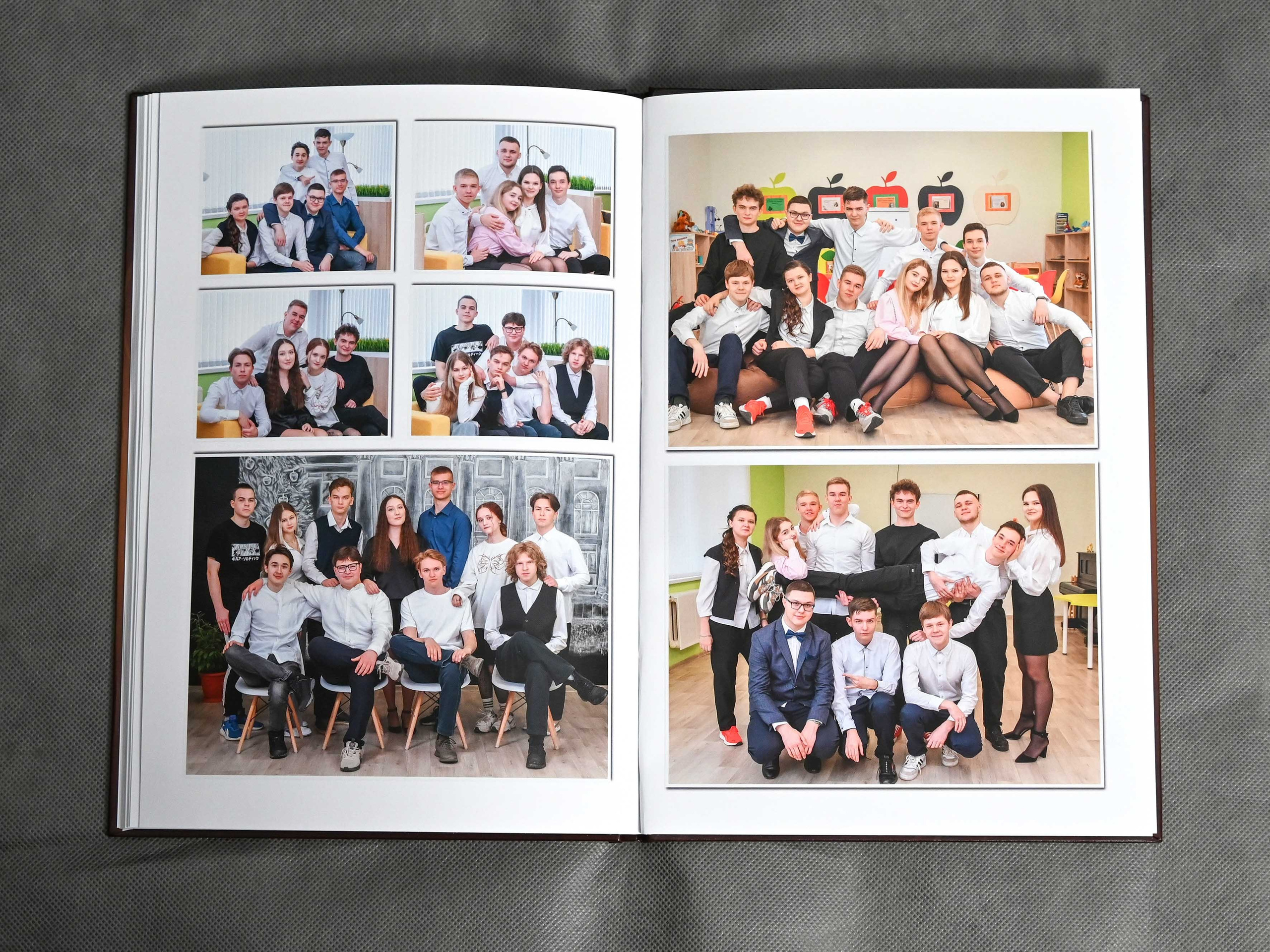 Книга с мягкими журнальными страницами 21×30см. Количество страниц — 60. Цена -5580р. Школьные фотоальбомы в Мичуринске