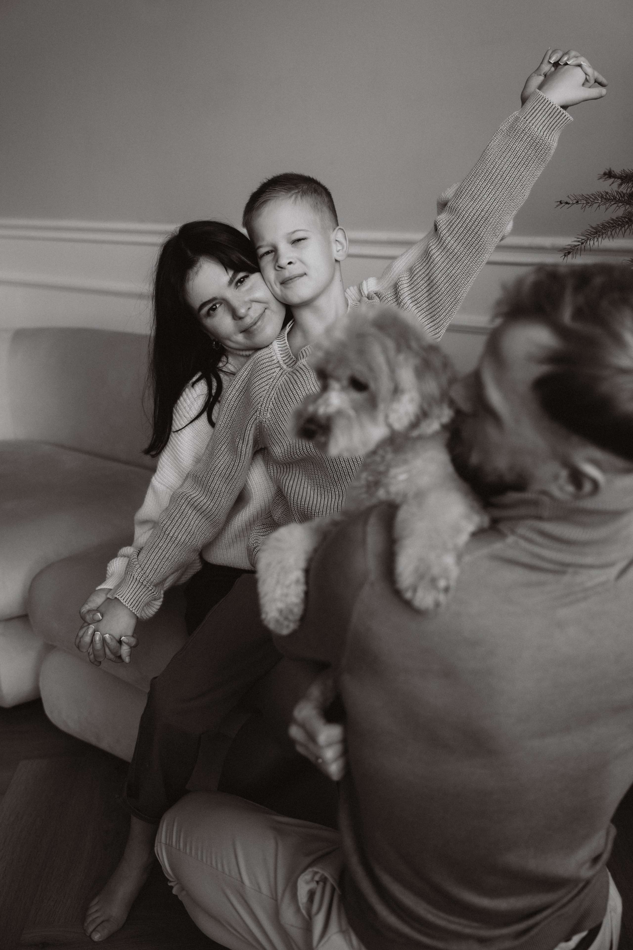 Анна, Евгений, Марк и Тоффи. Фотограф Мария Миллс | Минск