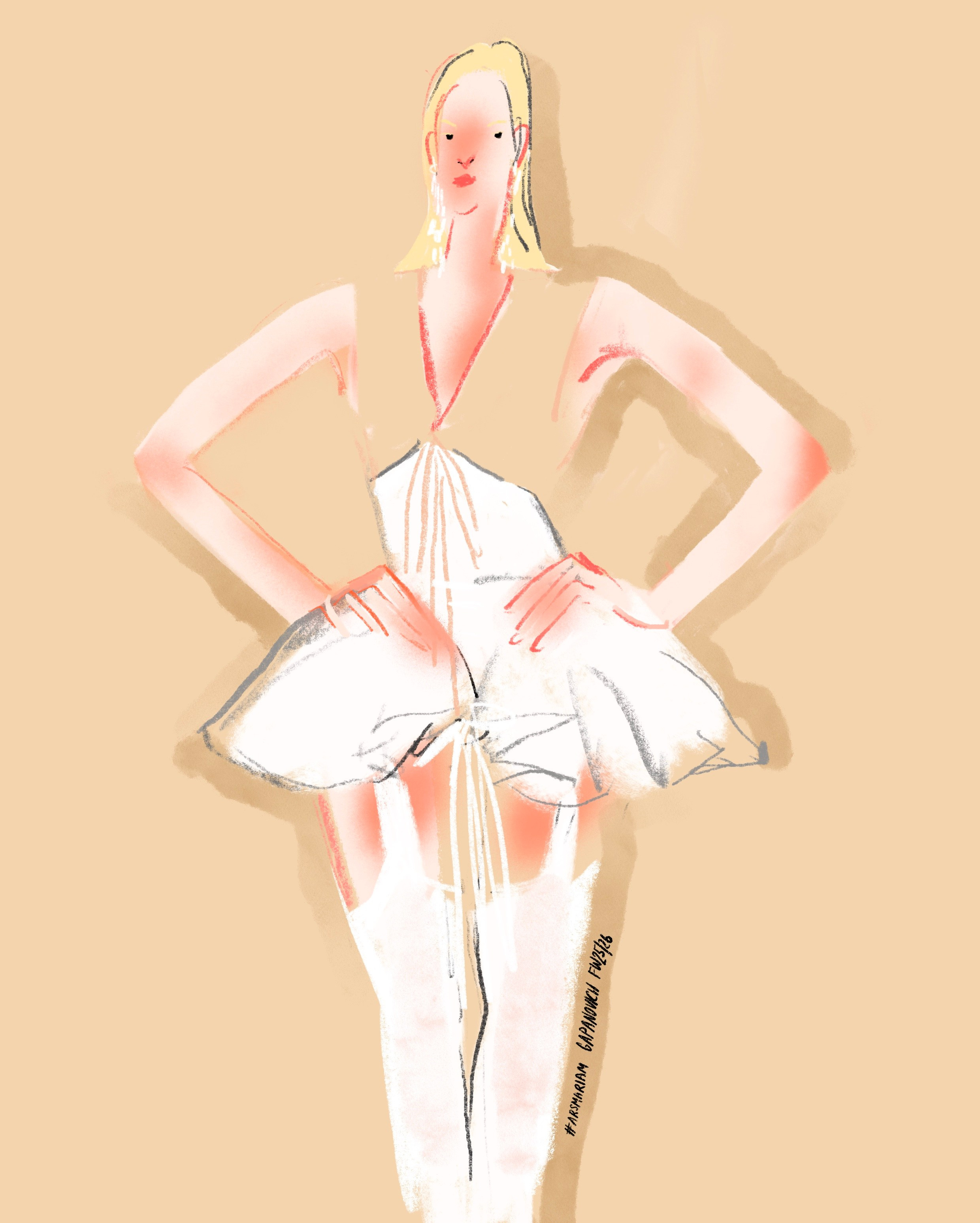 GAPANOVICH FW 25/26. Фэшн иллюстратор из Москвы Власенко Мария