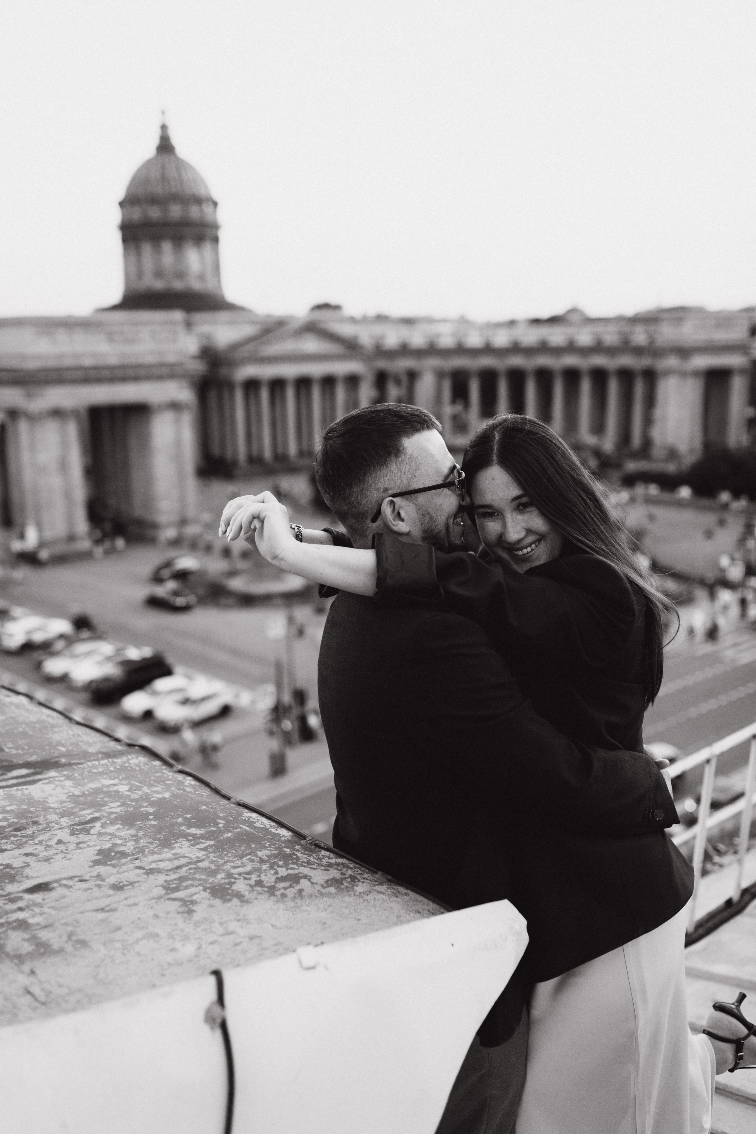 LoveStory на крышах Питера. Фотограф Санкт-Петербург Князева Елизавета