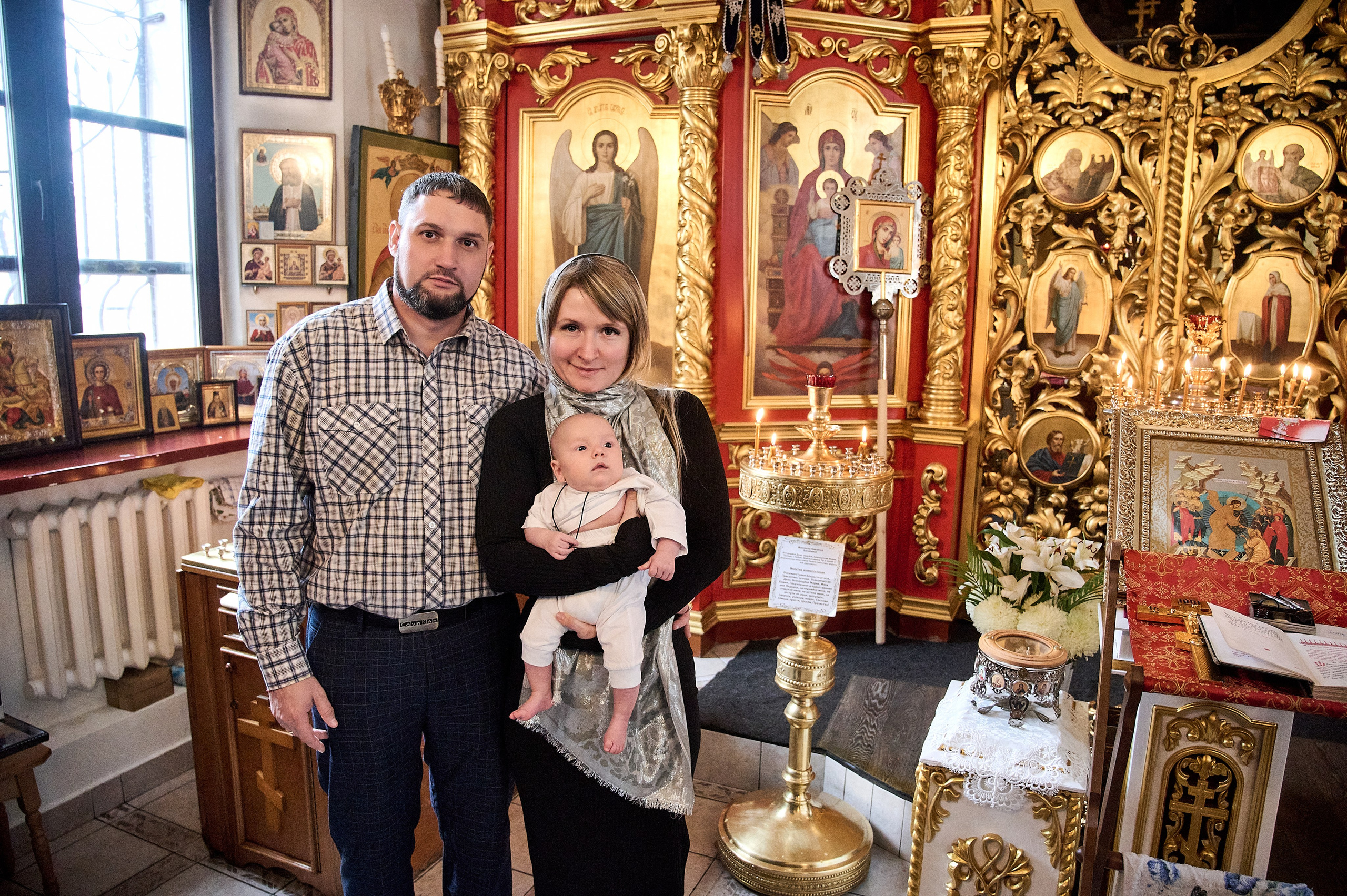 Крещение малыша в Новокузнецке — фотограф таинство крещение