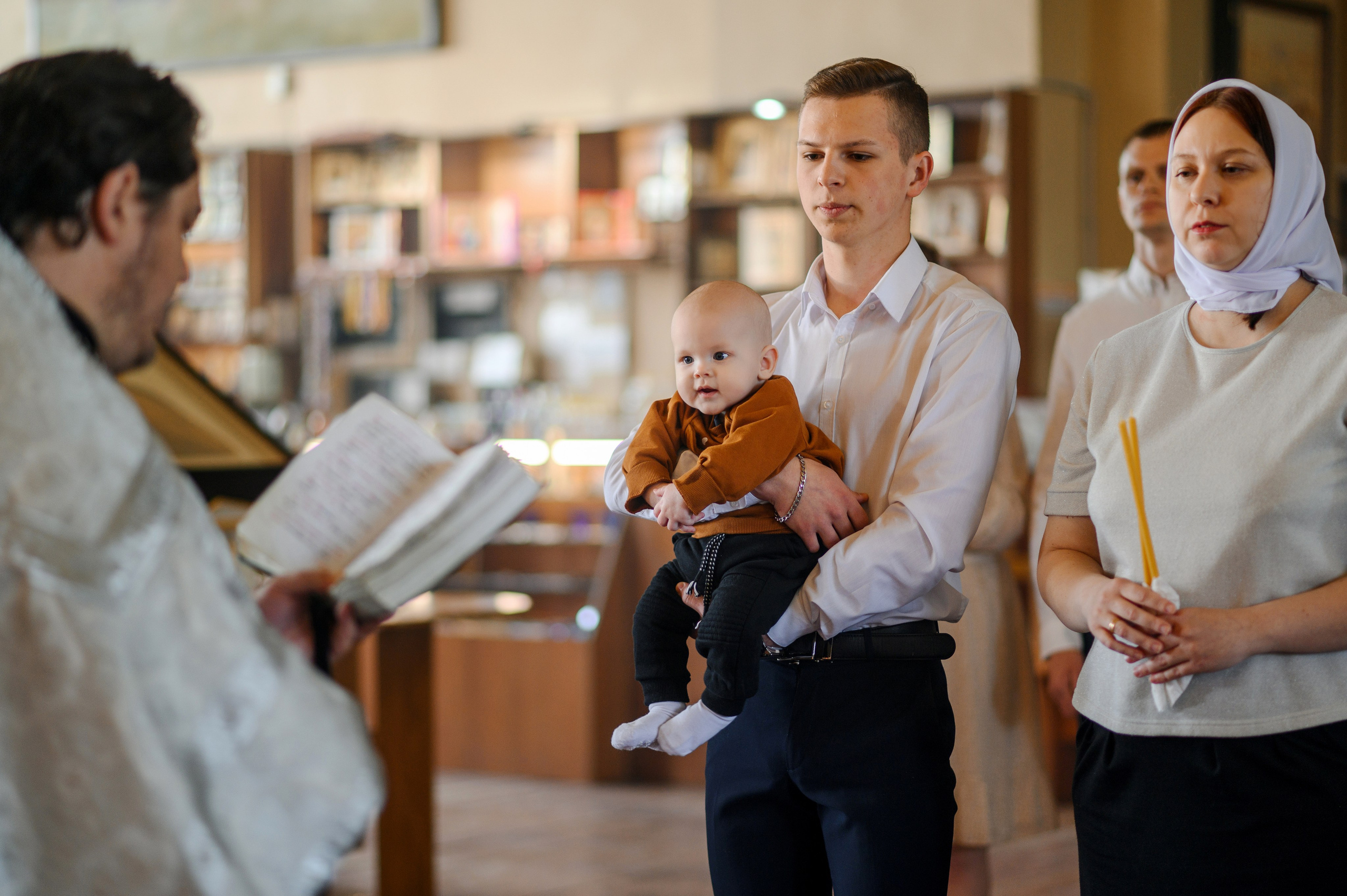Крещение Кирилла. Церковь Введения во храм Пресвятой Богородицы (Веселовка). Свадебный и семейный Фотограф в Пензе Татьяна Лапоногова