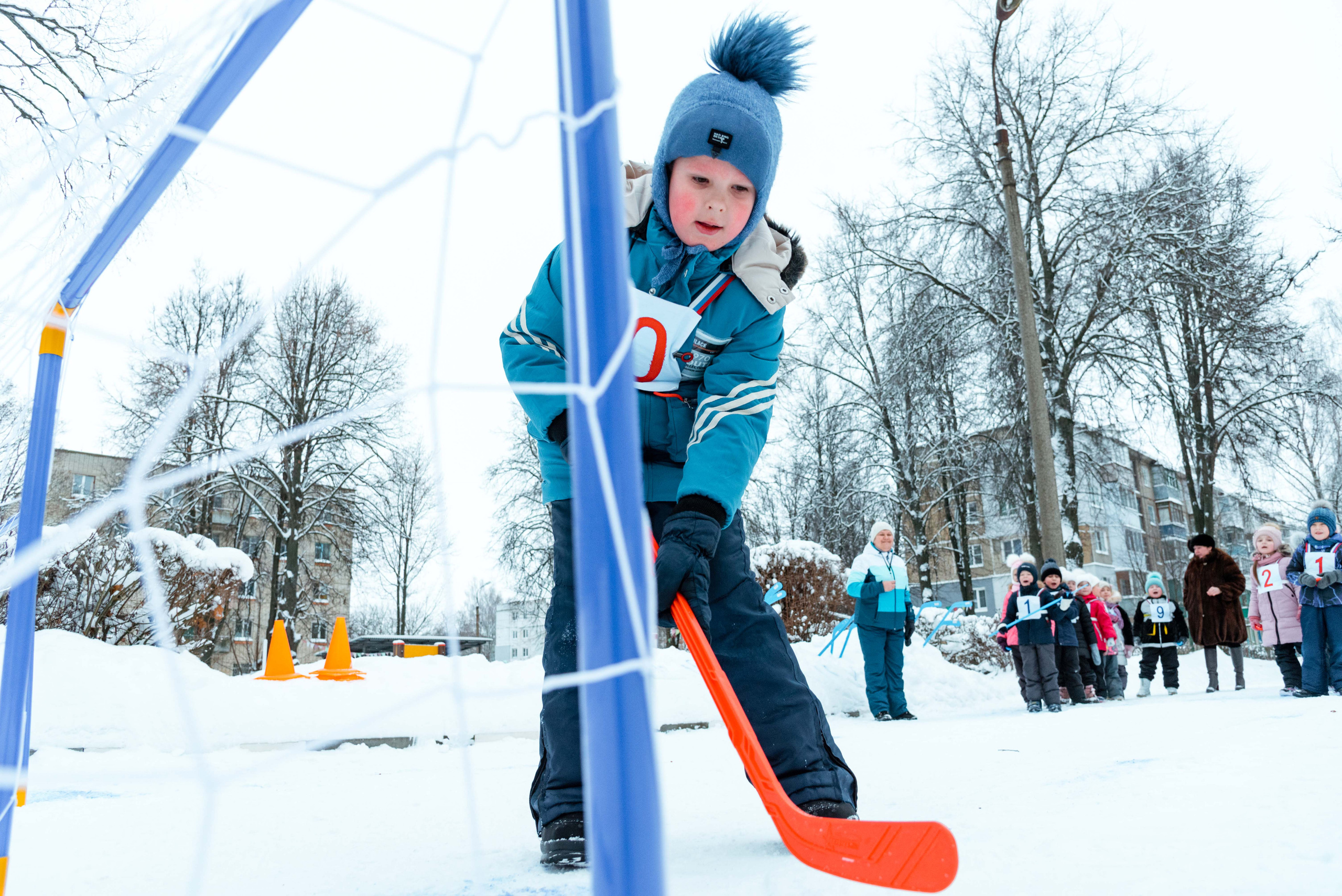 Зимняя фотосессия в детском саду для фотоальбома в Туле. Выпускной альбом